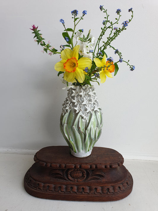 European Ceramic Hyacinth Vase - White