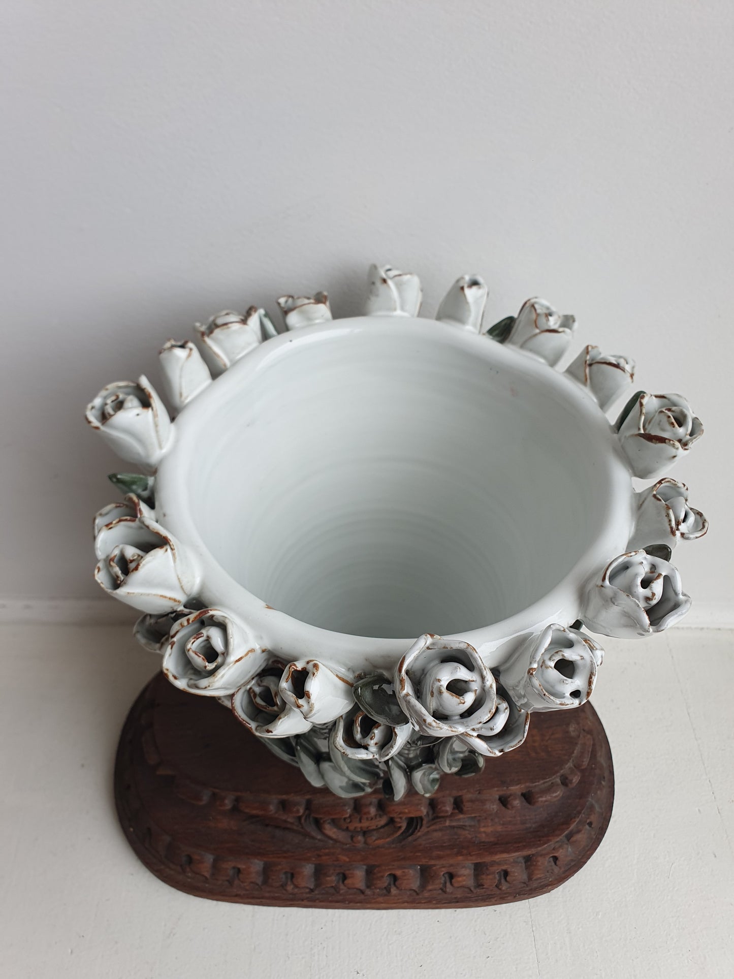 European Ceramic 'Tulip' Vase - White