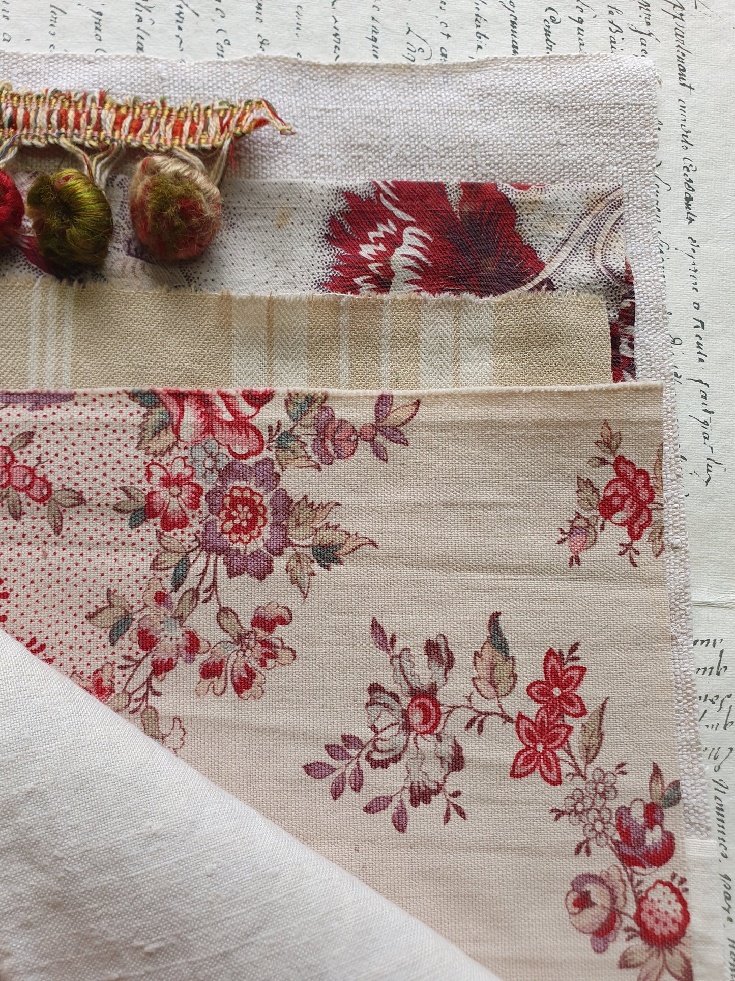 Antique French Raspberry Fabric Pack