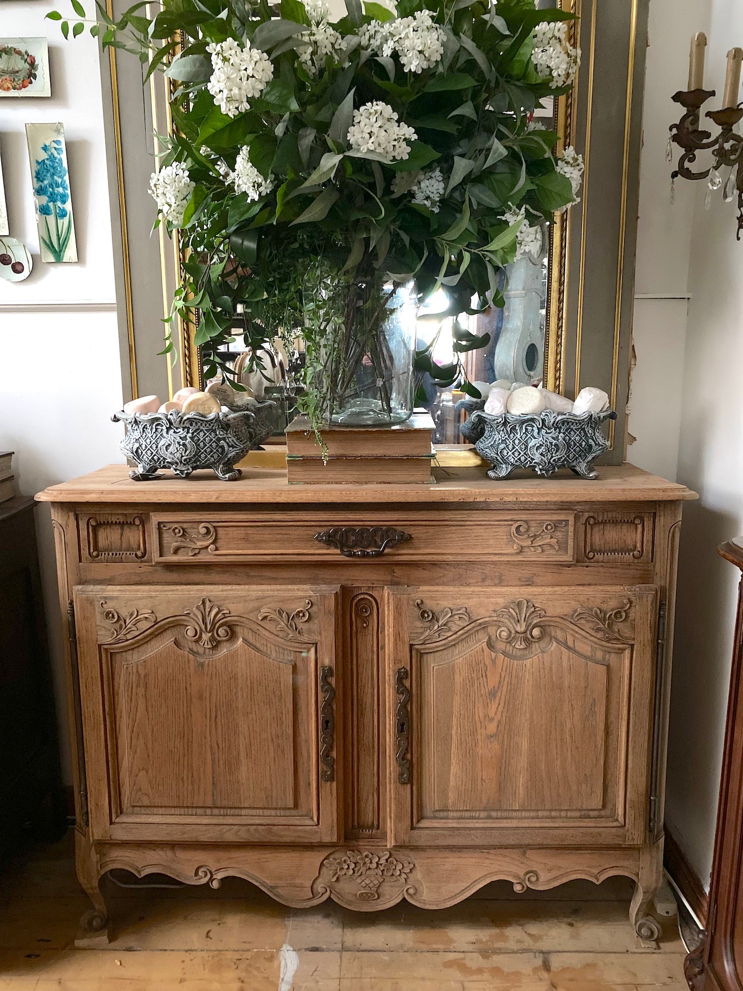 Antique French 2 Door Farmhouse Sideboard