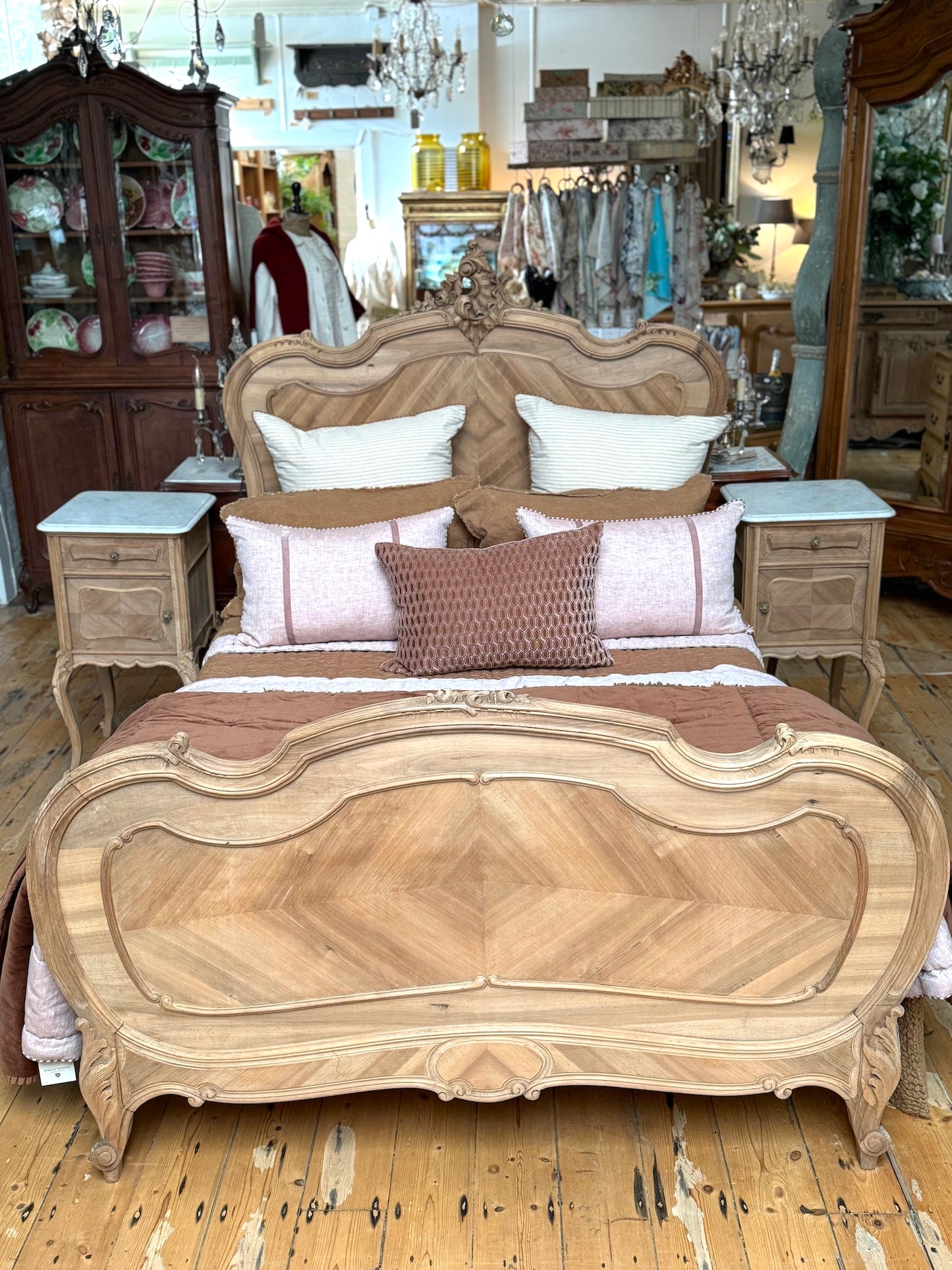 Antique French Louis XV Double Bed