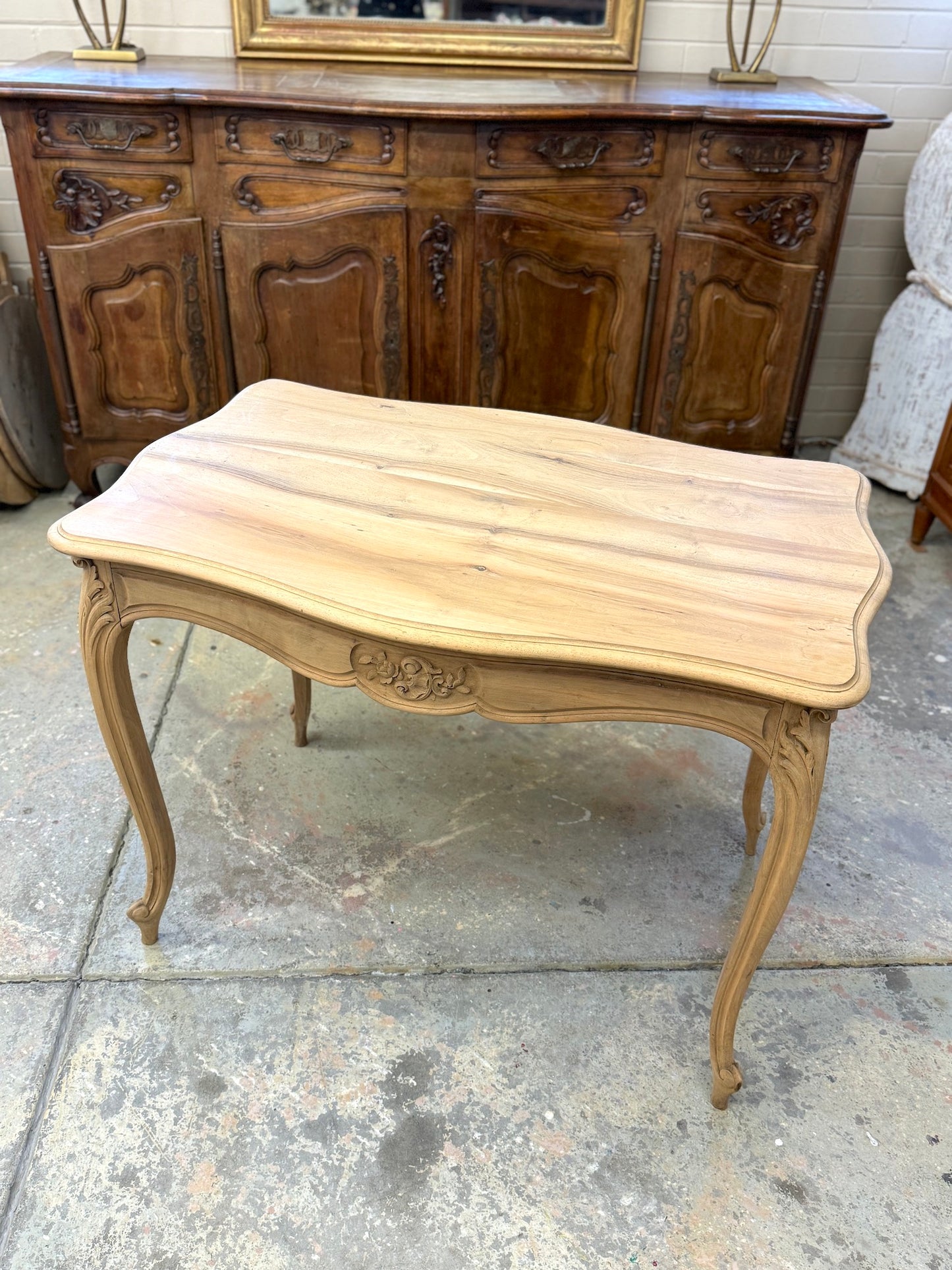 Antique French Louis XV Occasional Table - Raw Oak