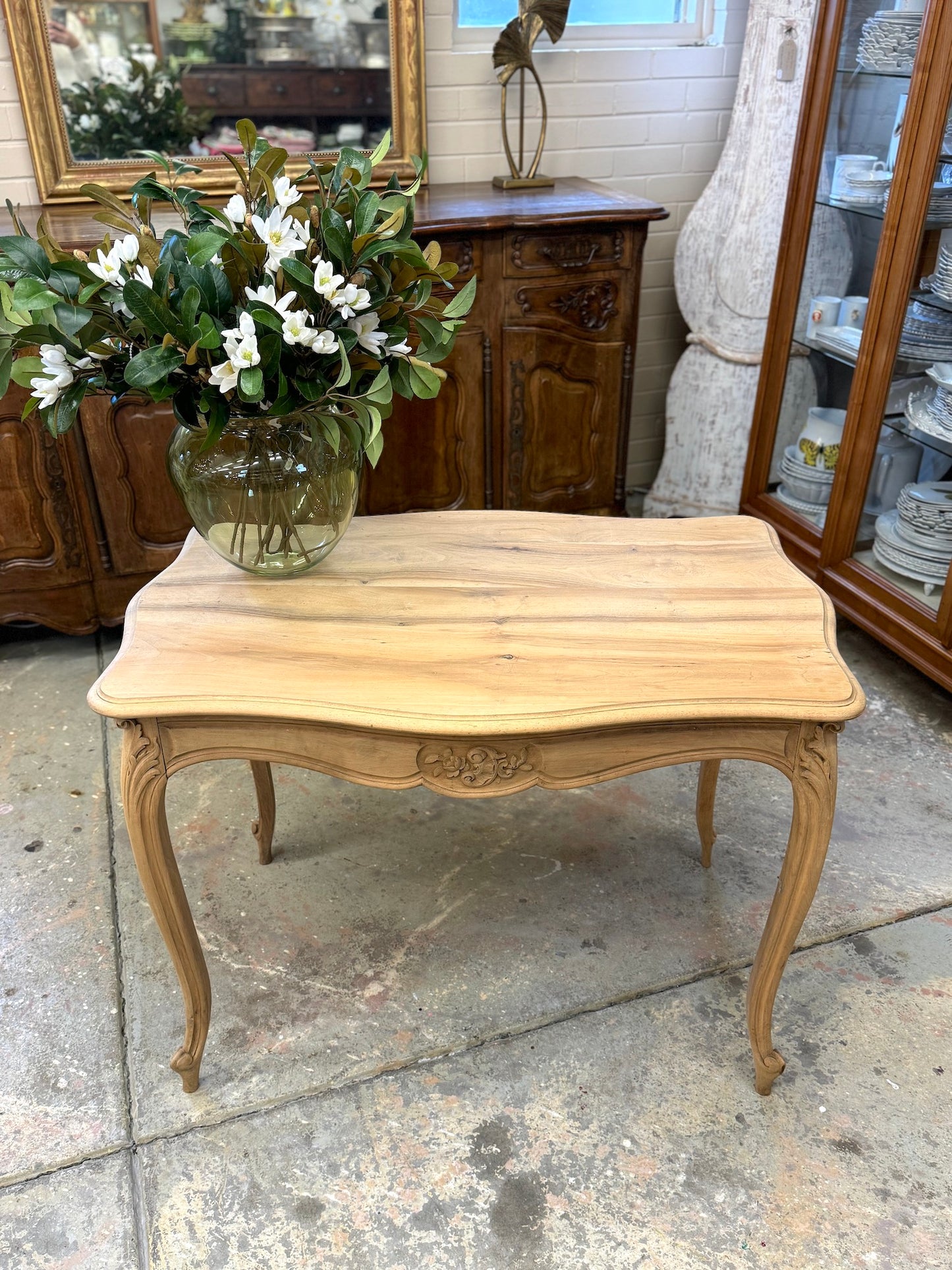 Antique French Louis XV Occasional Table - Raw Oak