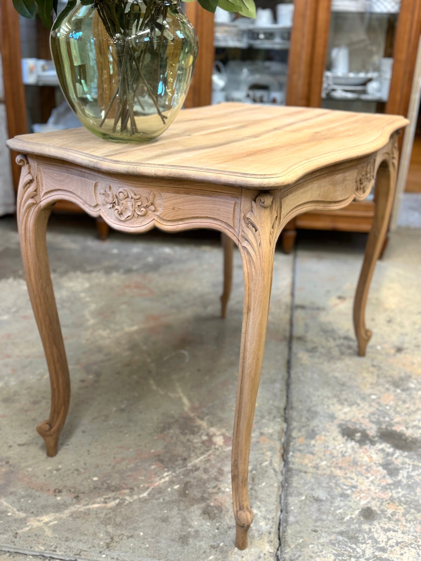 Antique French Louis XV Occasional Table - Raw Oak