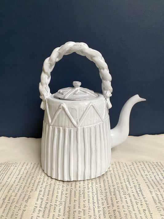 Astier de Villatte Braided Handle Teapot