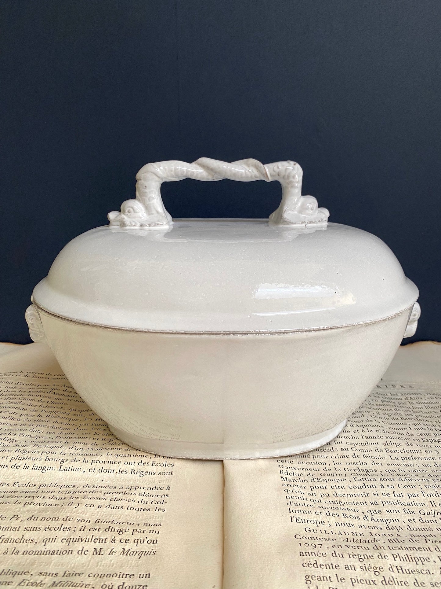 Astier de Villatte Dragon Tureen with Handle