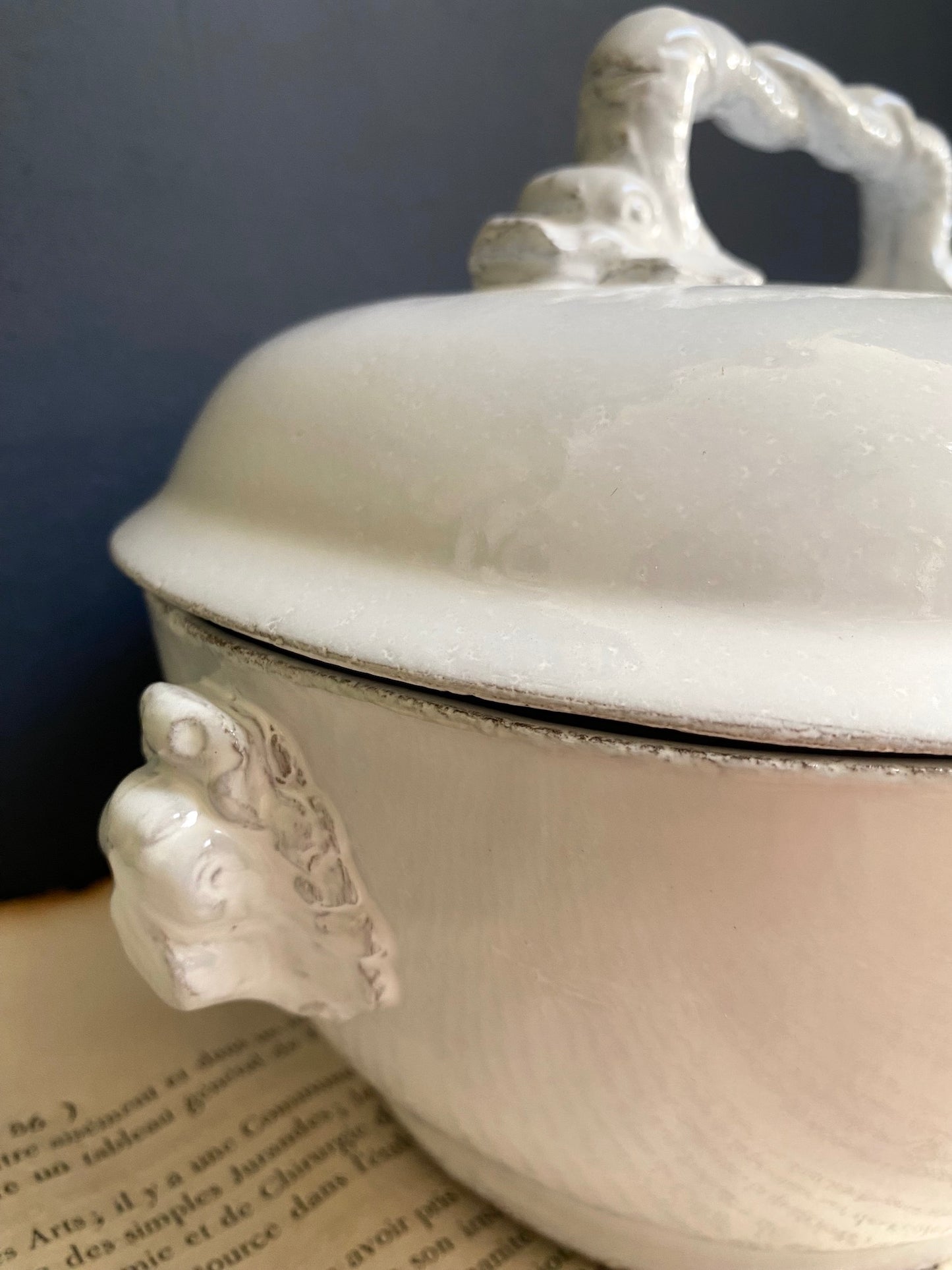 Astier de Villatte Dragon Tureen with Handle