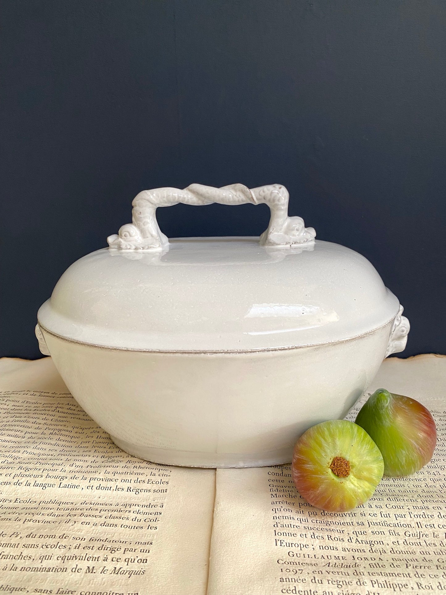 Astier de Villatte Dragon Tureen with Handle