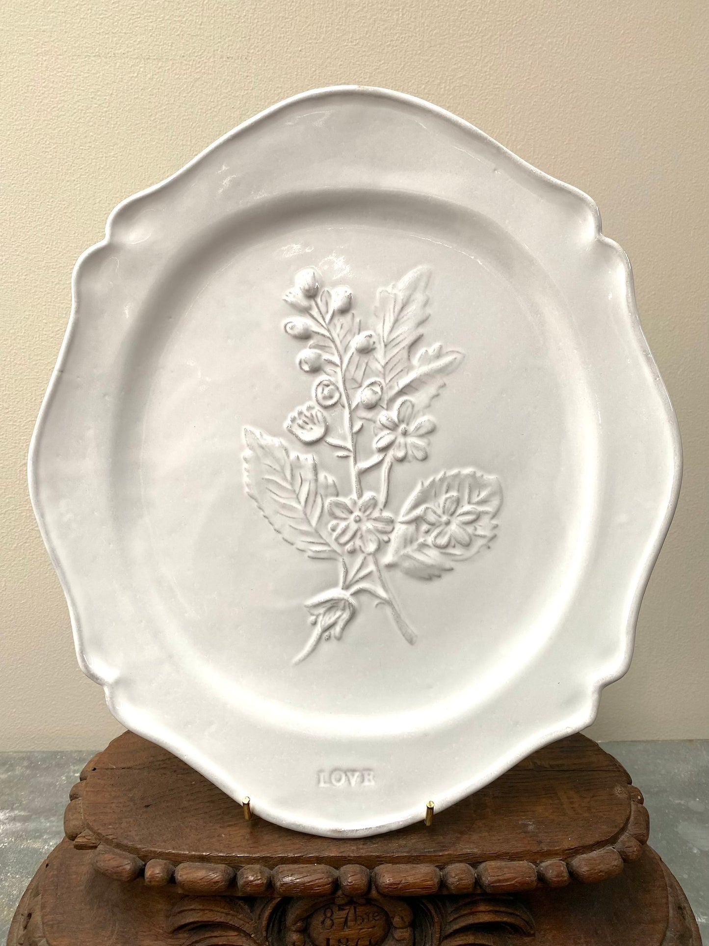 Astier de Villatte Fleurs Dinner Plate