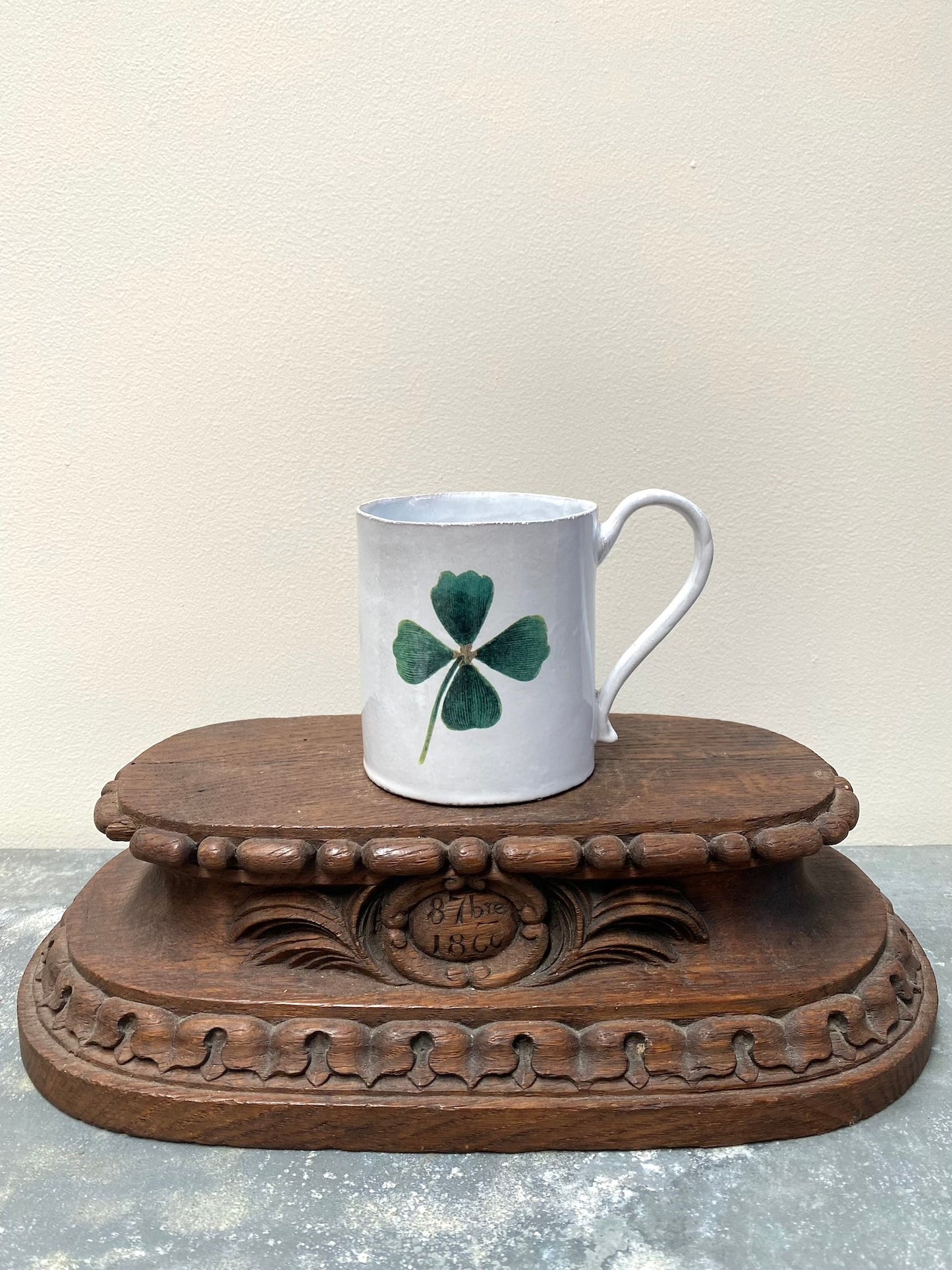 Astier de Villatte John Derian Four Leaf Clover Mug