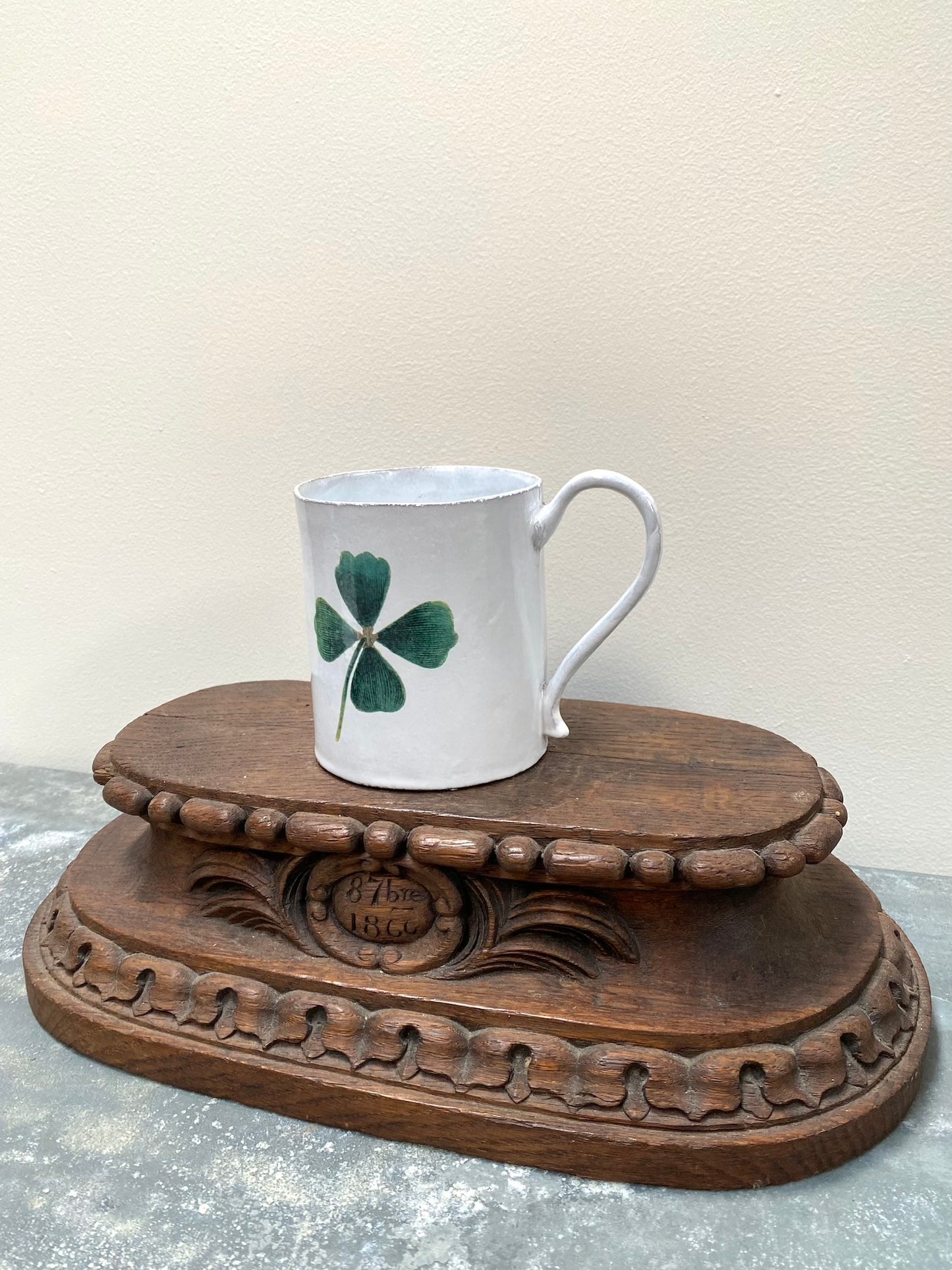 Astier de Villatte John Derian Four Leaf Clover Mug