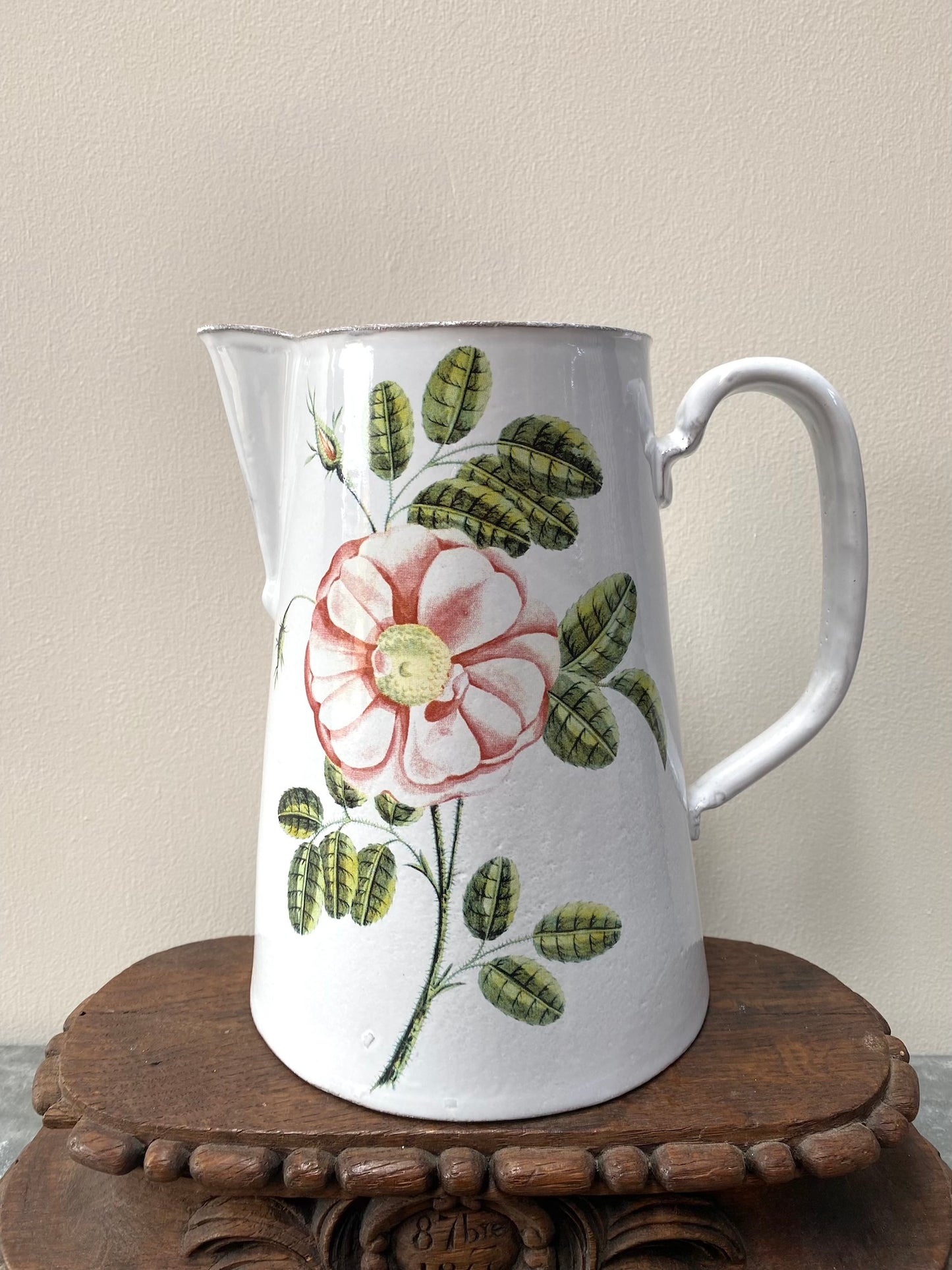 Astier de Villatte John Derian Painted Rose Pitcher