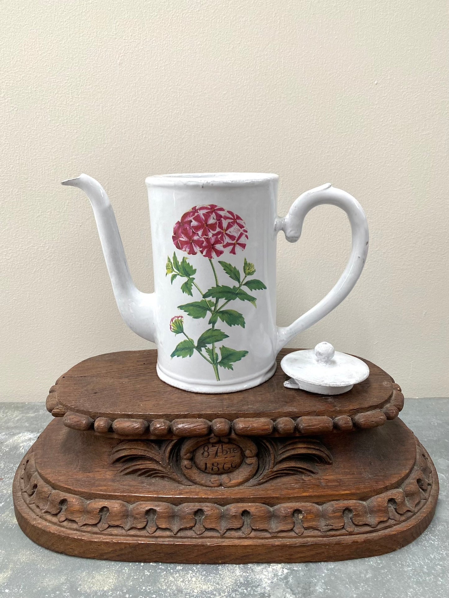 Astier de Villatte John Derian Red Star Phlox Coffee Pot