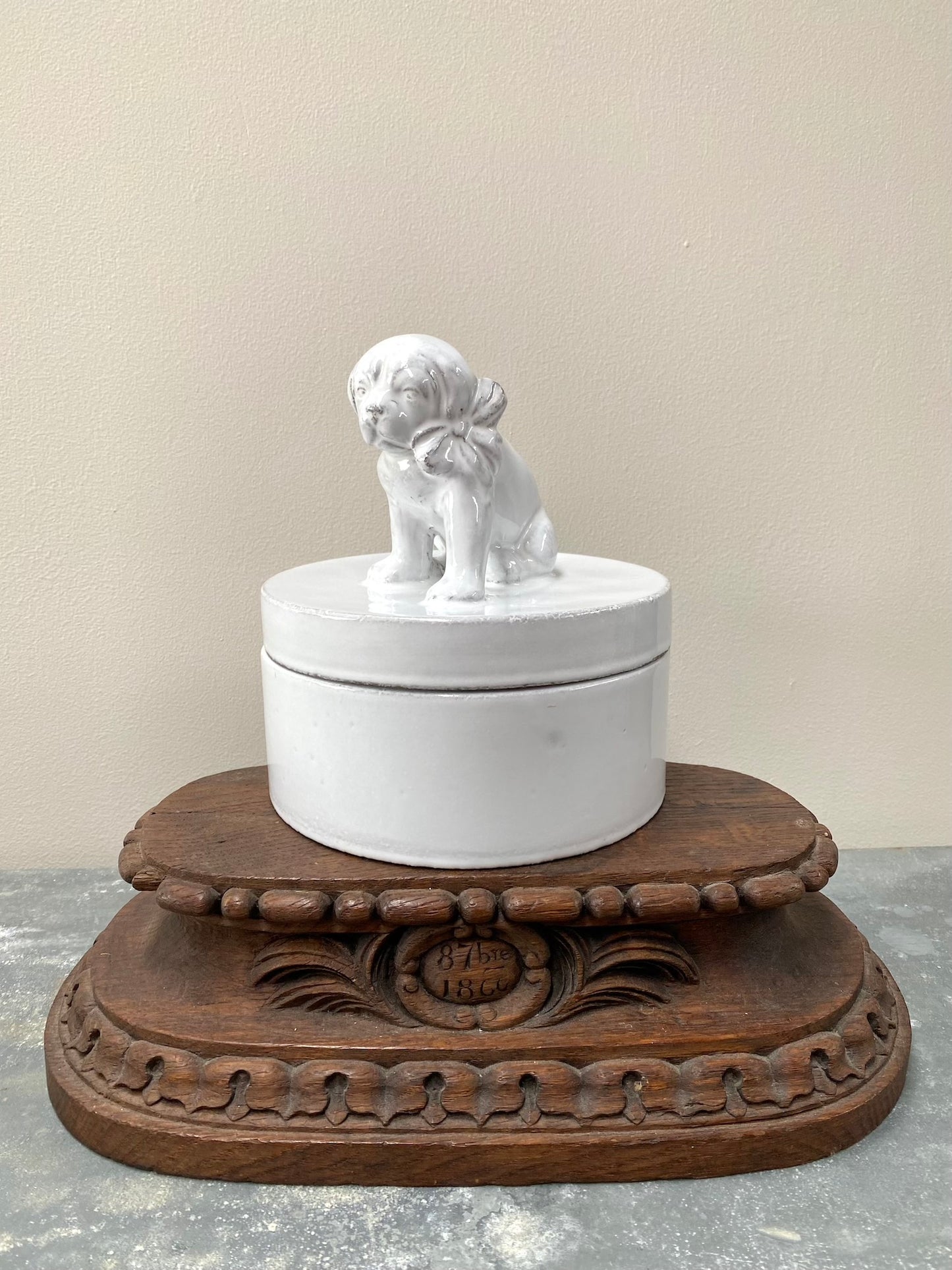 Astier de Villatte Puppy Dog Trinket Box