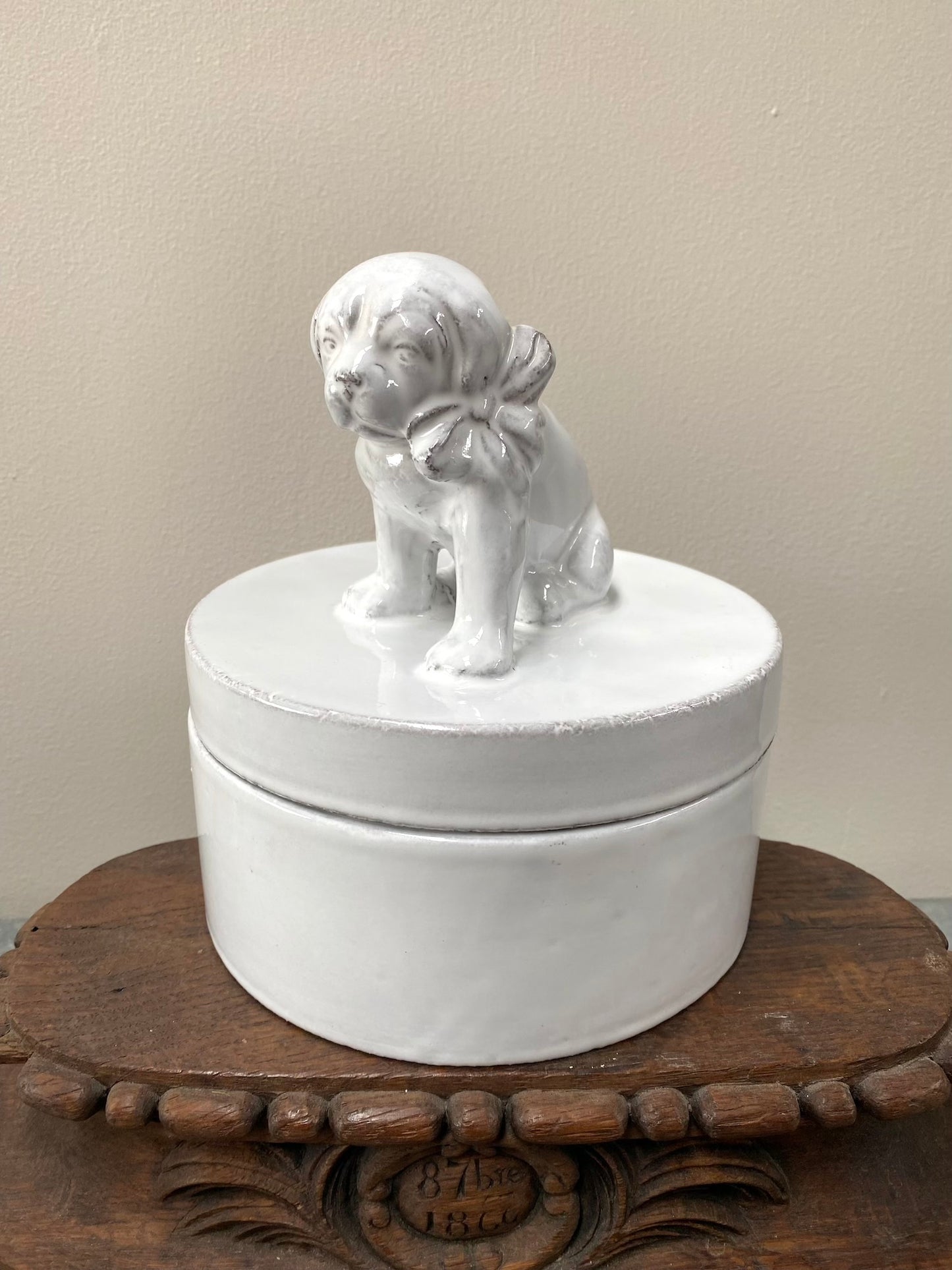 Astier de Villatte Puppy Dog Trinket Box