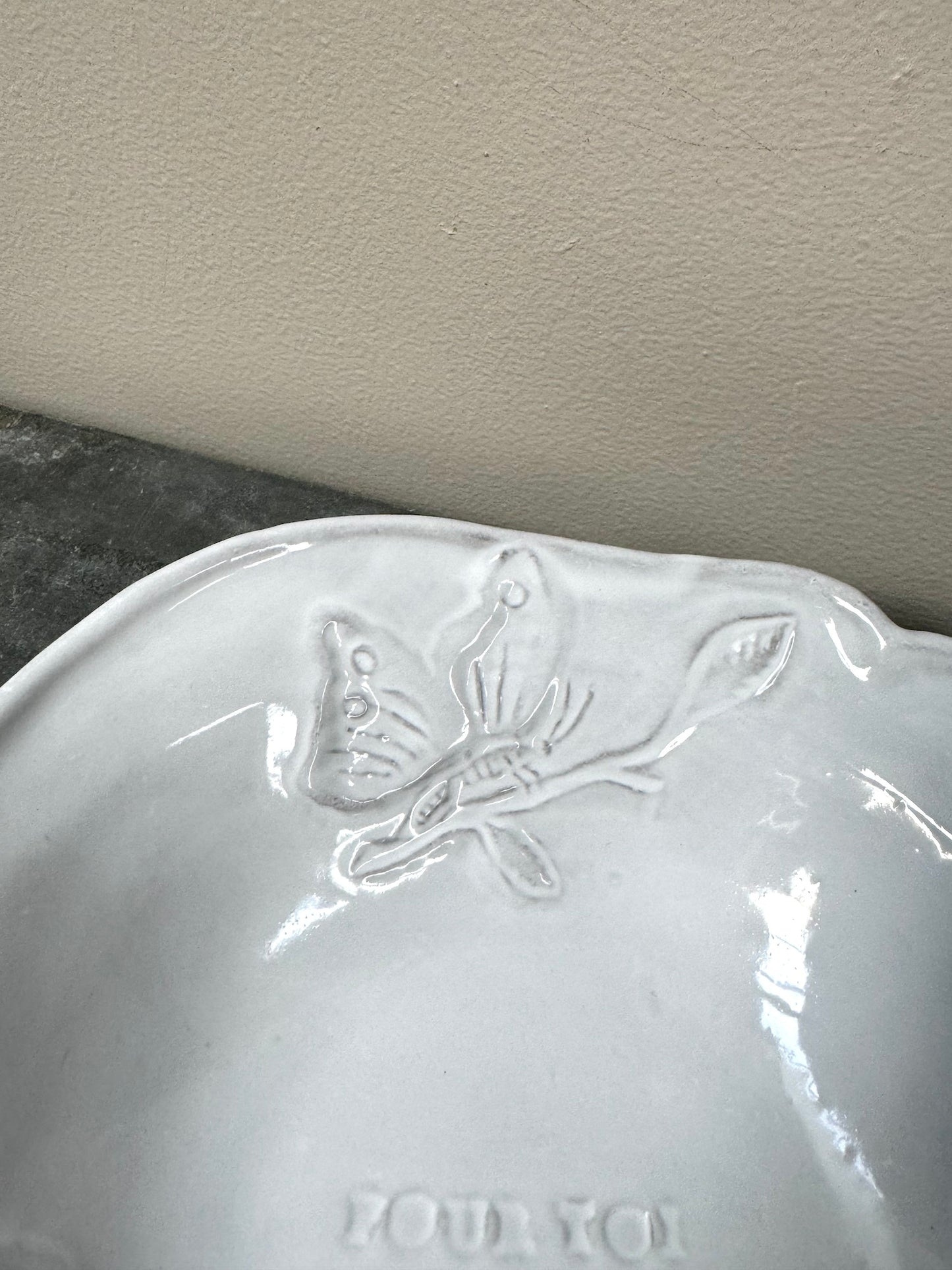 Astier de Villatte Small Fleurs Soup Plate