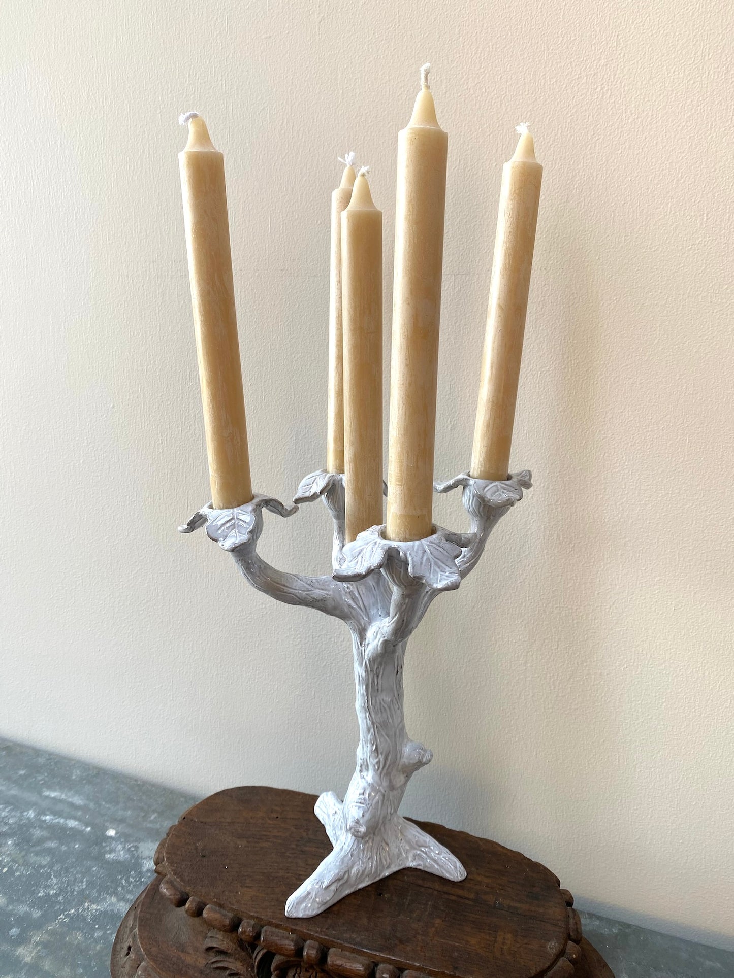 Astier de Villatte Tree with Five Branches Candlestick