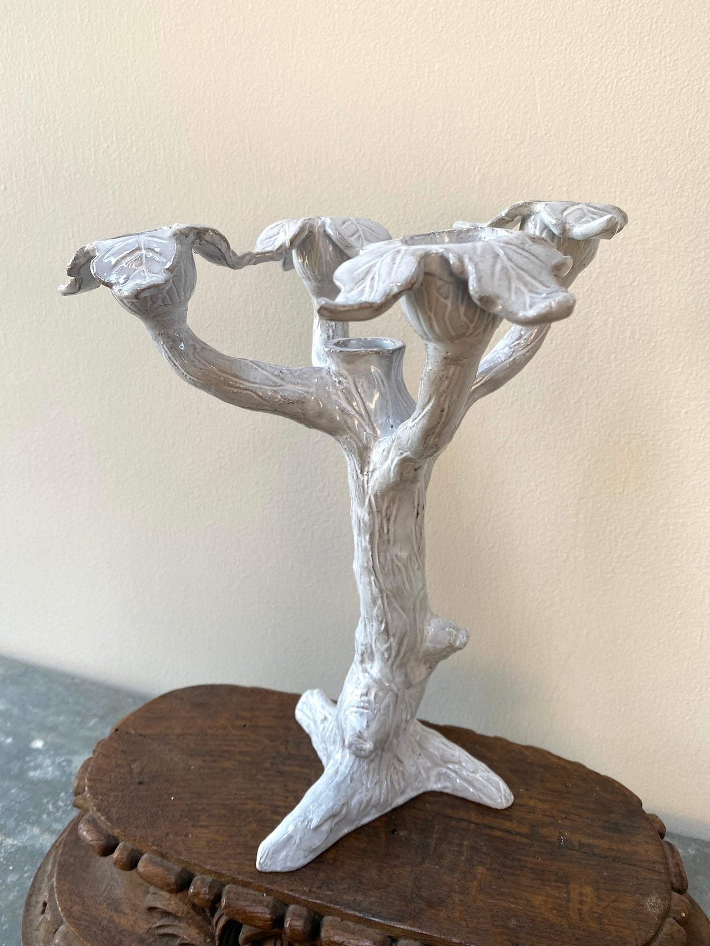 Astier de Villatte Tree with Five Branches Candlestick