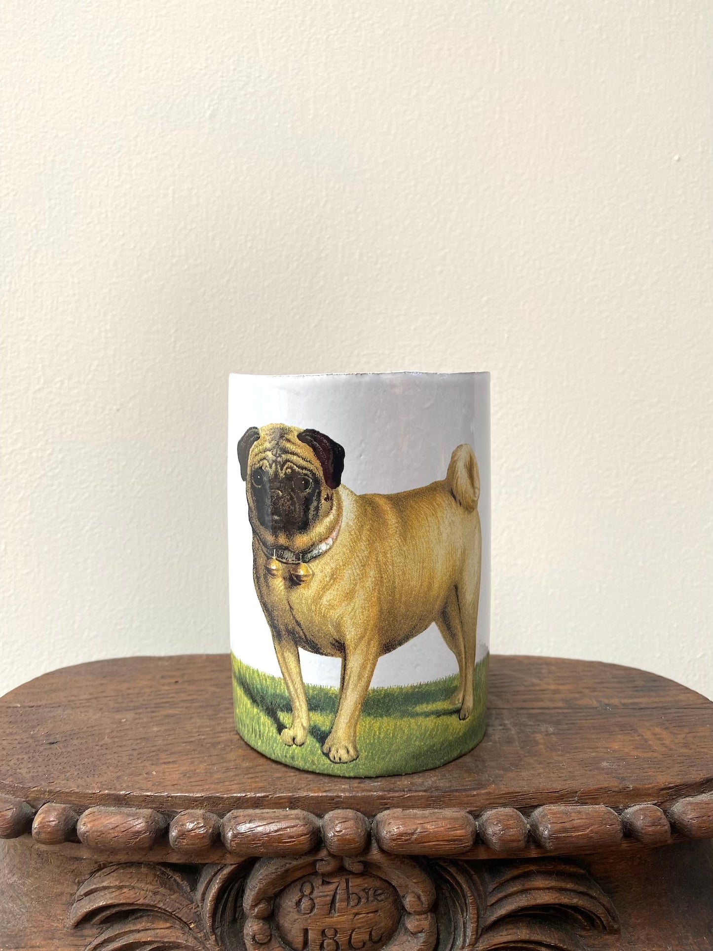 Astier de Villatte 'Avril Grandfather' Pug Dog Vase