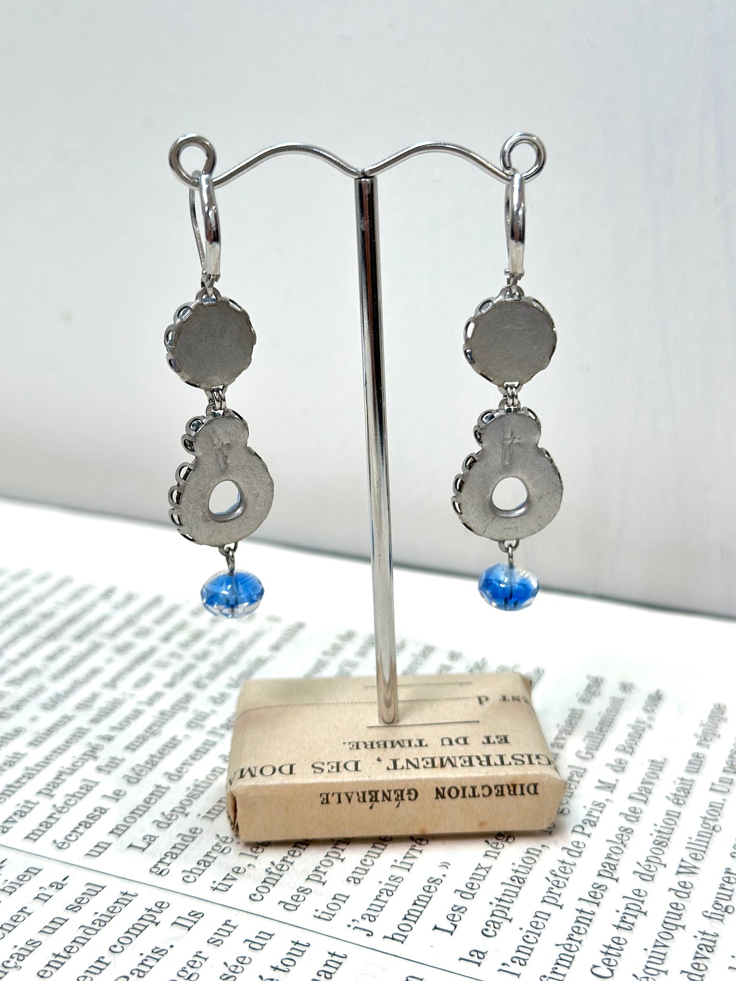 Ayala Bar Blue Lindsay Hanging Clasp Earrings