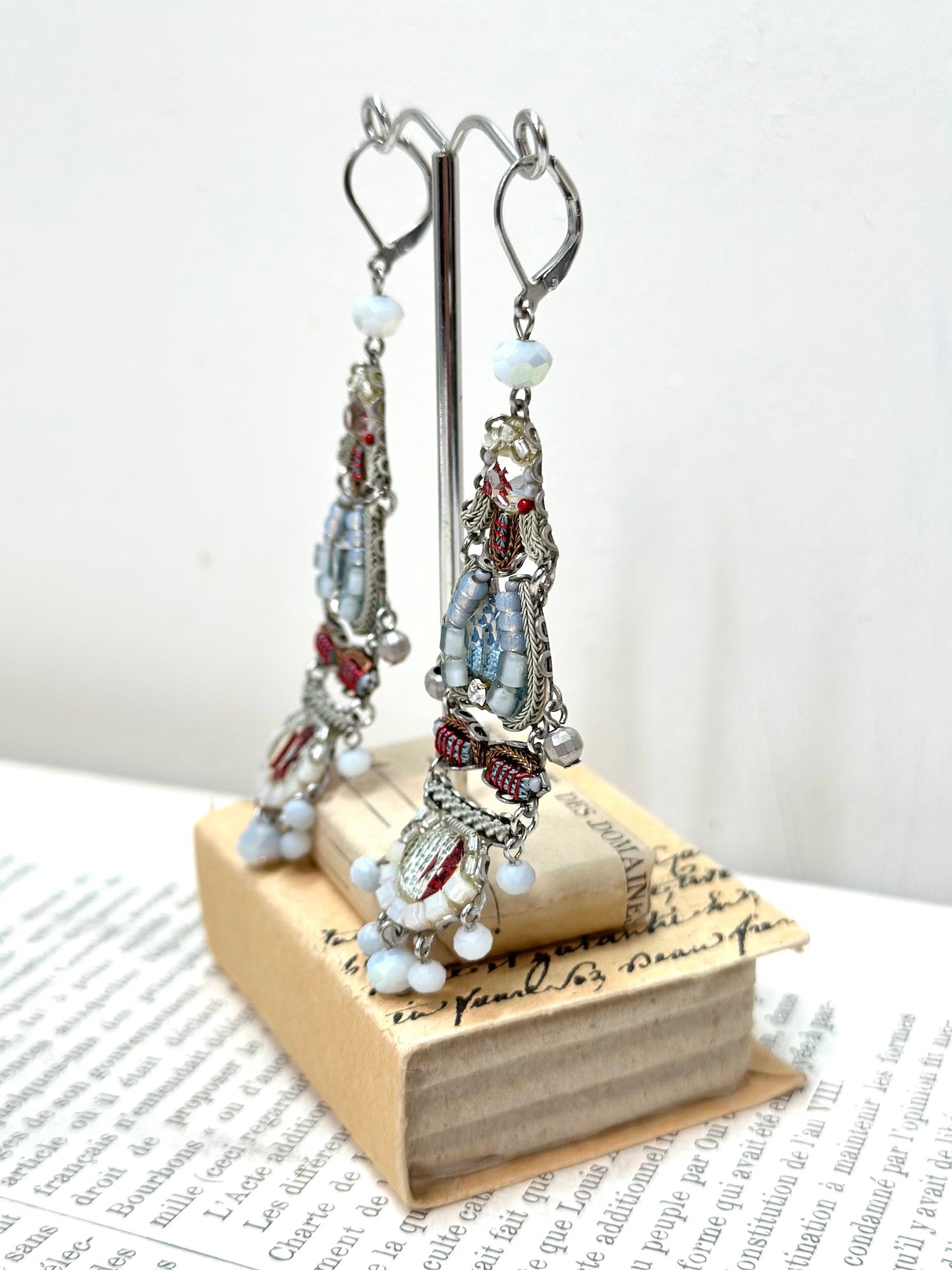 Ayala Bar White As Snow Droplet Earrings