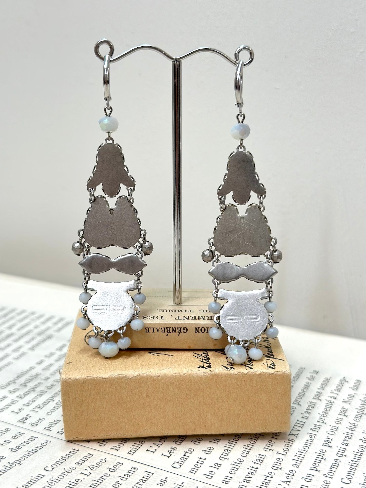 Ayala Bar White As Snow Droplet Earrings