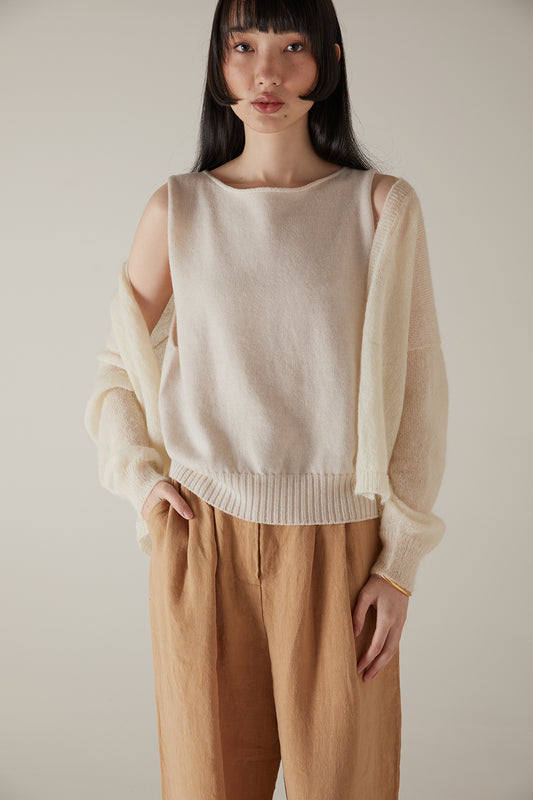 Francie Mist Cardigan - Ivory