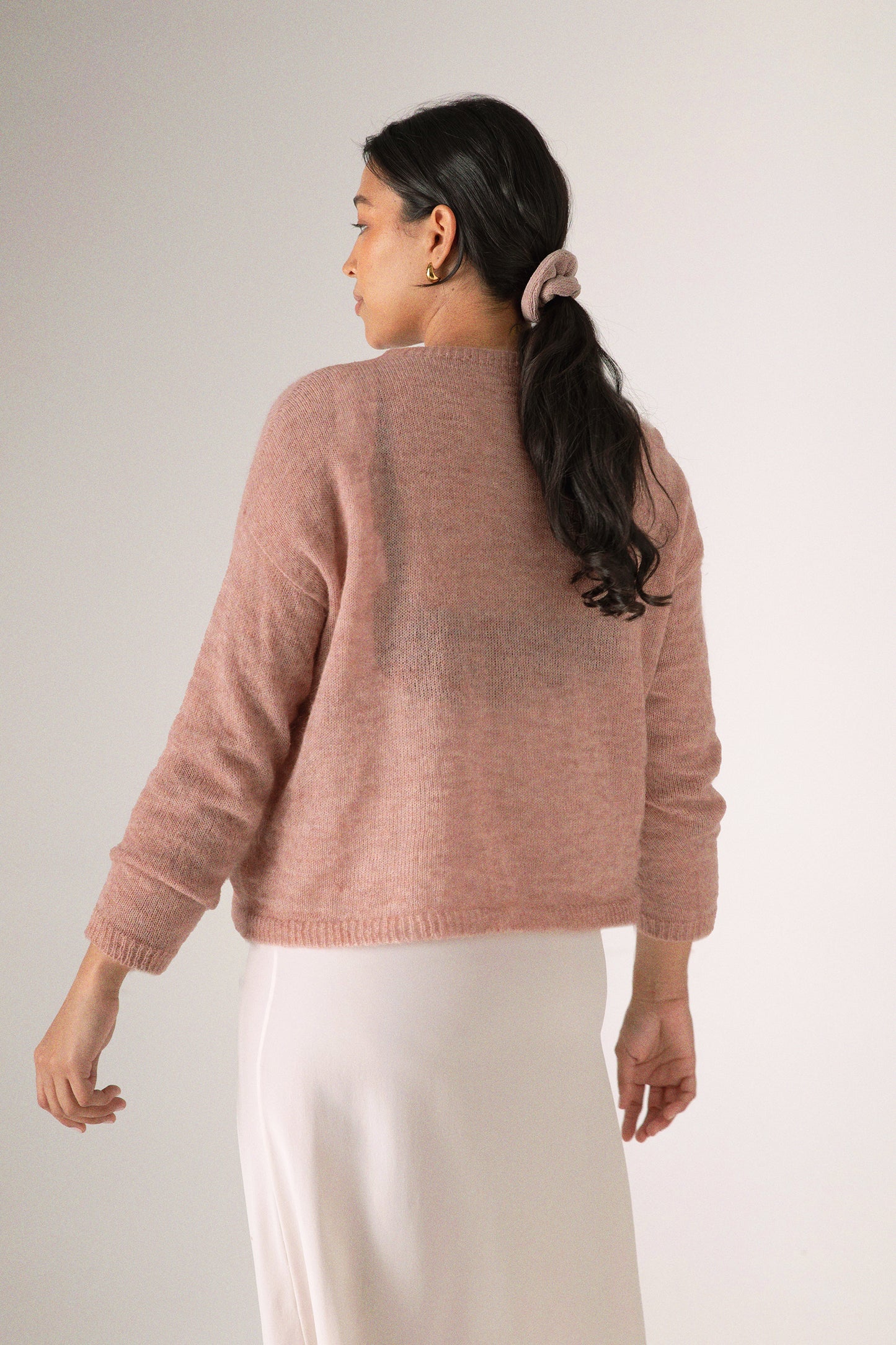 Francie Feather Knit - Dusk Pink