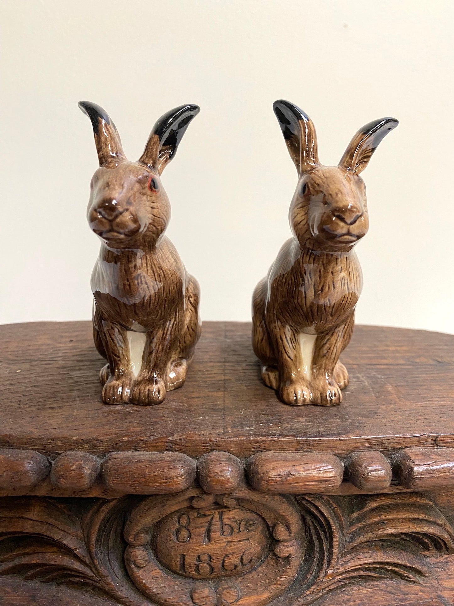 English Hare Salt & Pepper Shakers