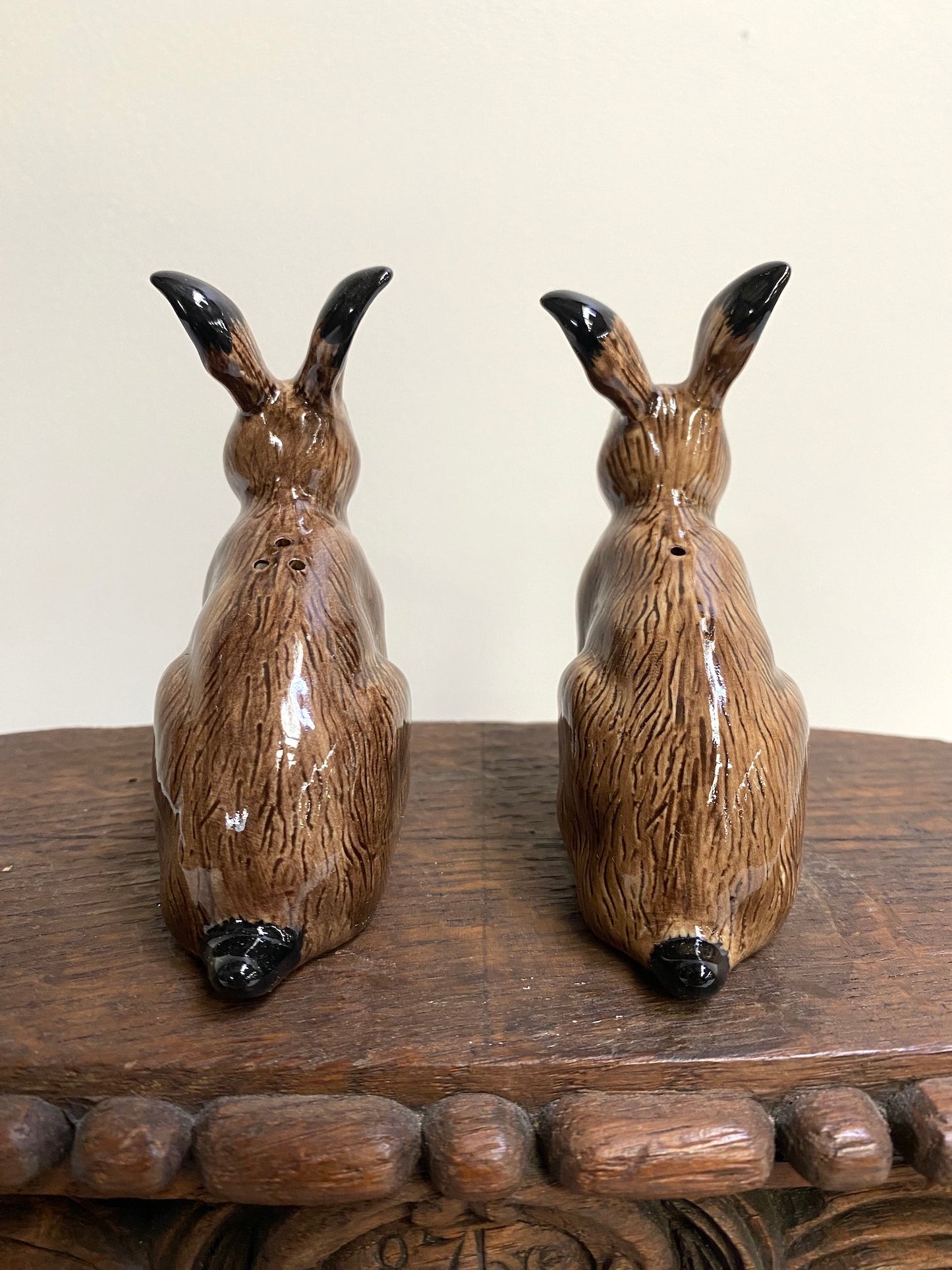 English Hare Salt & Pepper Shakers