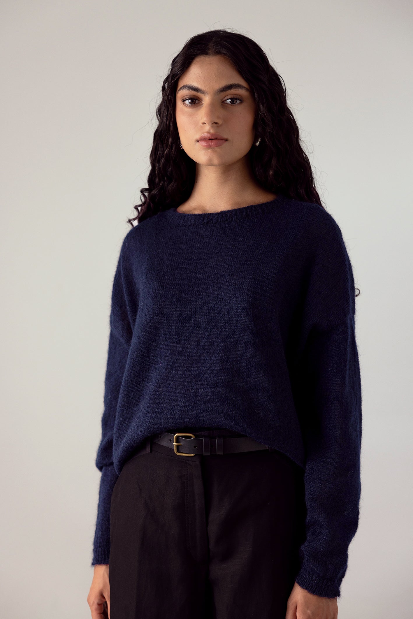 Francie Feather Knit Midnight