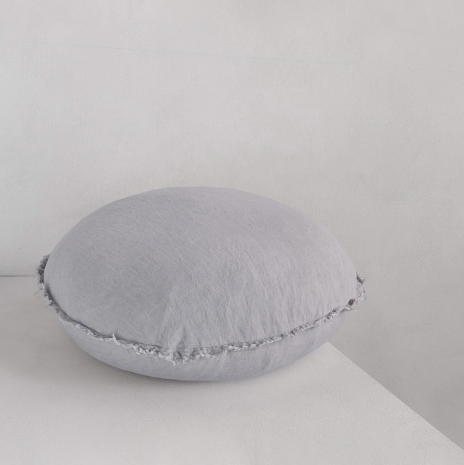 Hale Mercantile 'Flocca' Macaron Round Linen Cushion