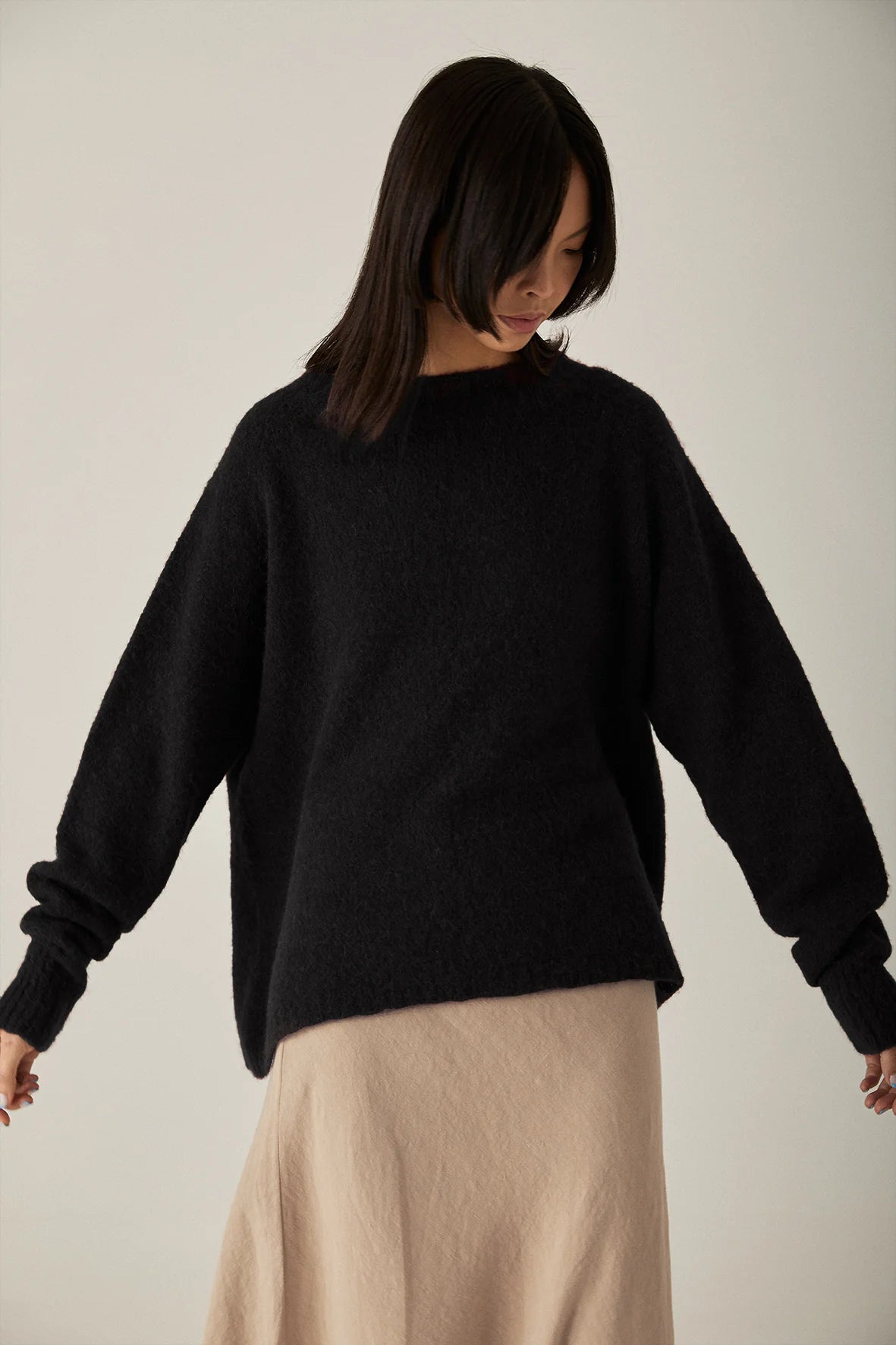 Francie Campfire Alpaca Knit Black