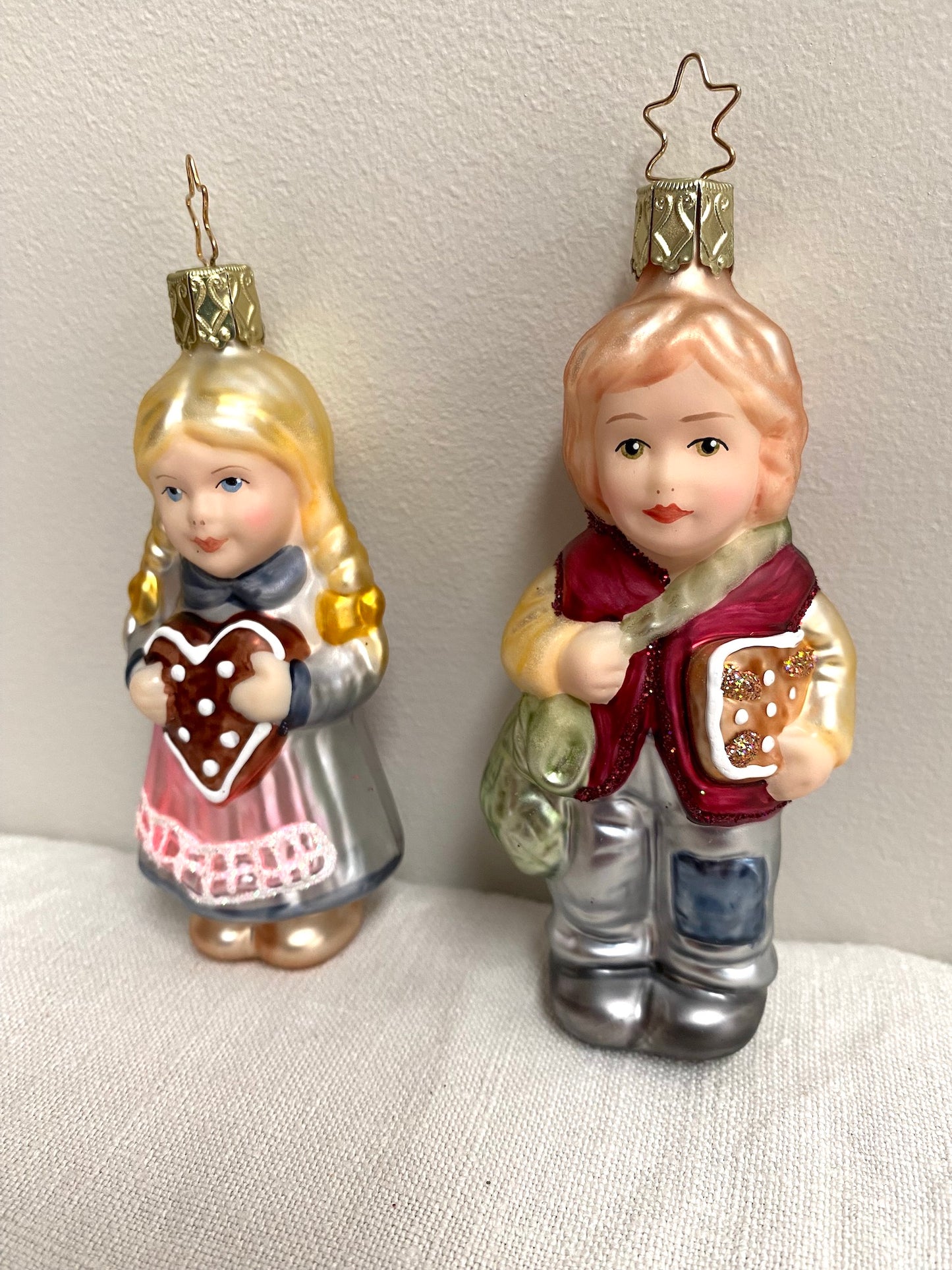 German Glass Christmas Ornament Set - Hansel & Gretel