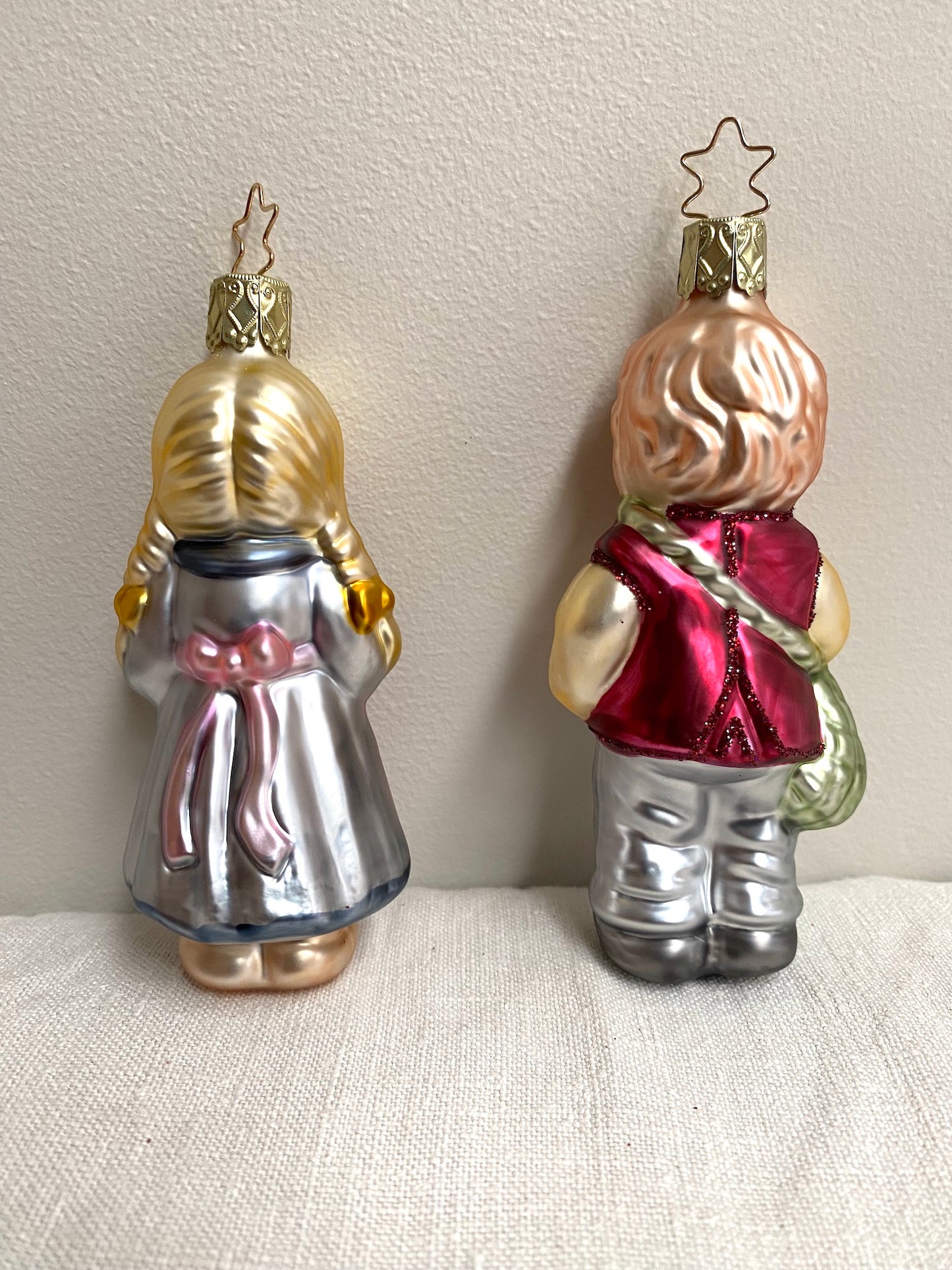 German Glass Christmas Ornament Set - Hansel & Gretel