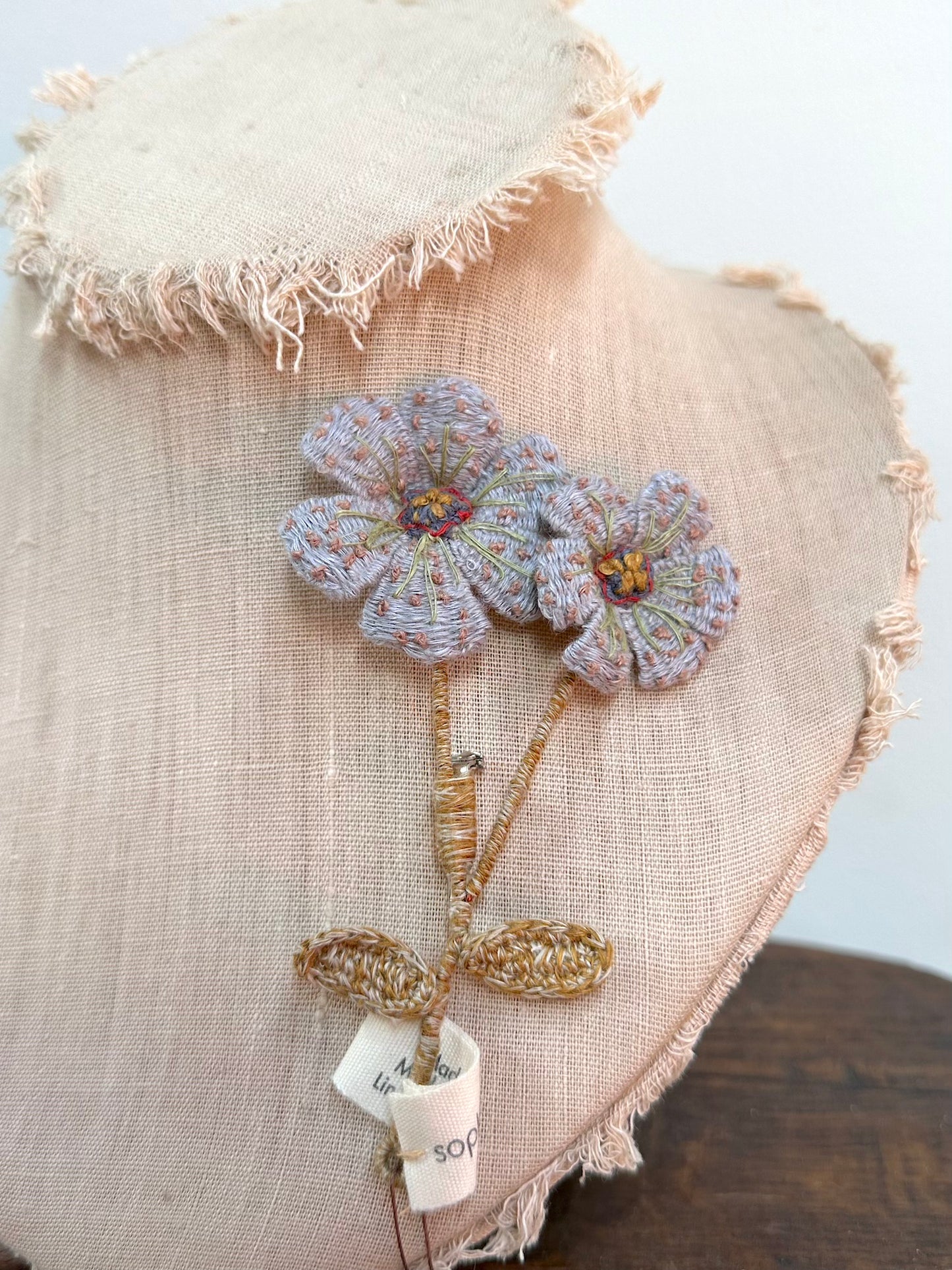 Sophie Digard Crochet Flower Brooch