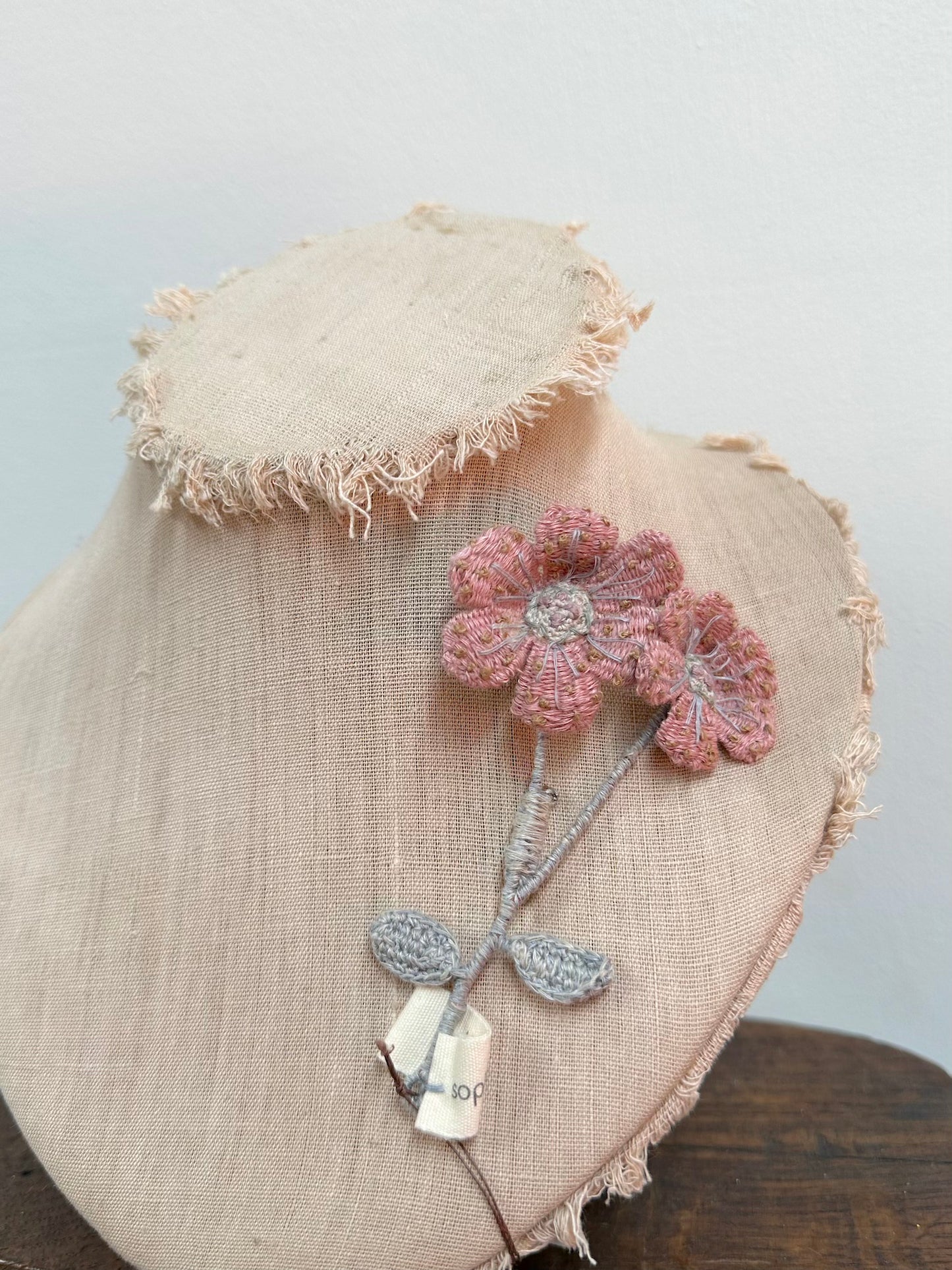 Sophie Digard Crochet Flower Brooch