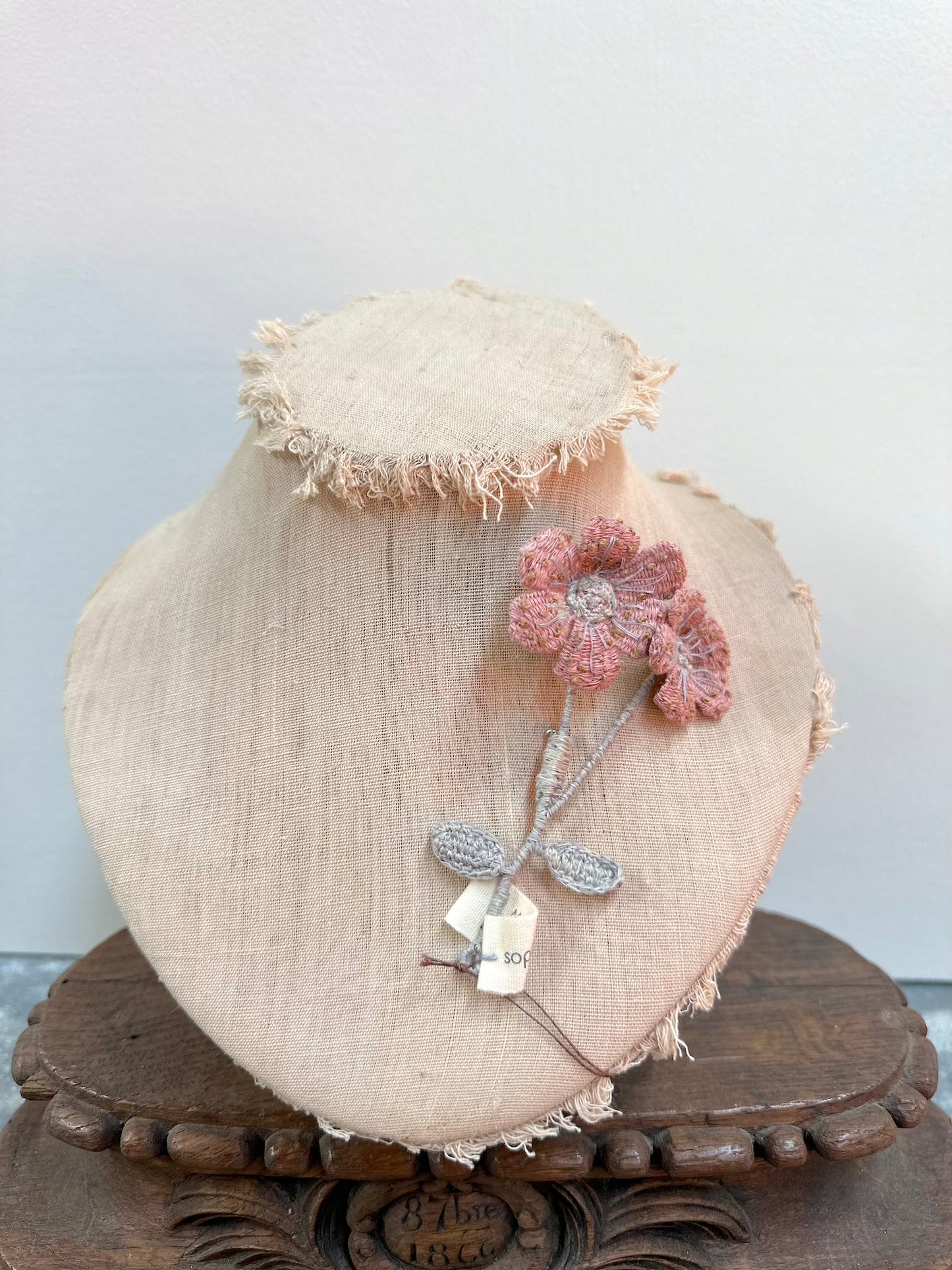 Sophie Digard Crochet Flower Brooch