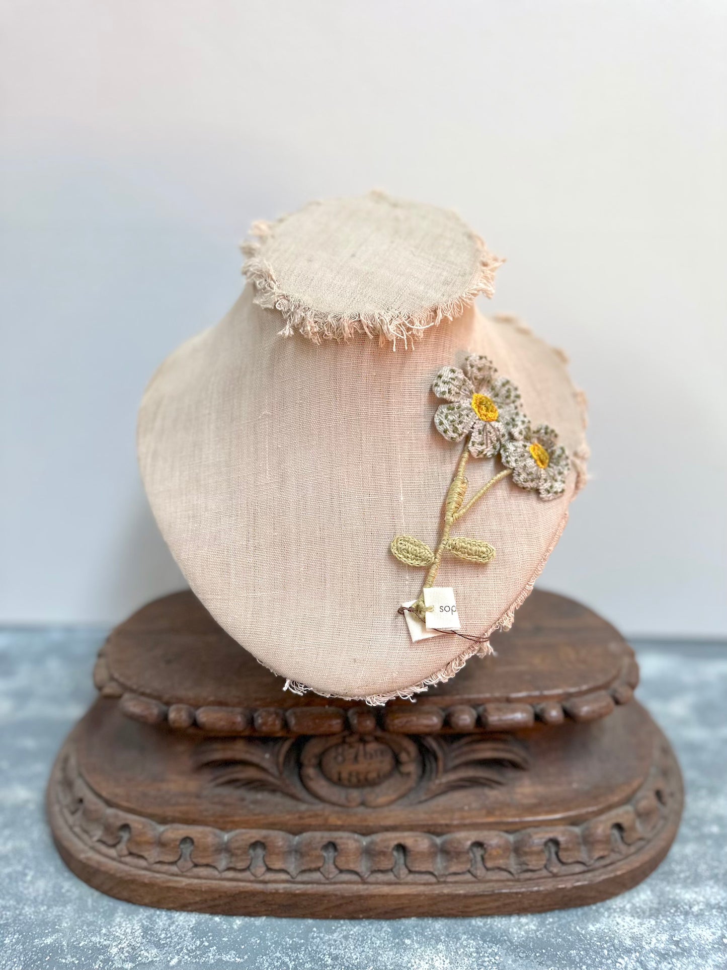 Sophie Digard Crochet Flower Brooch