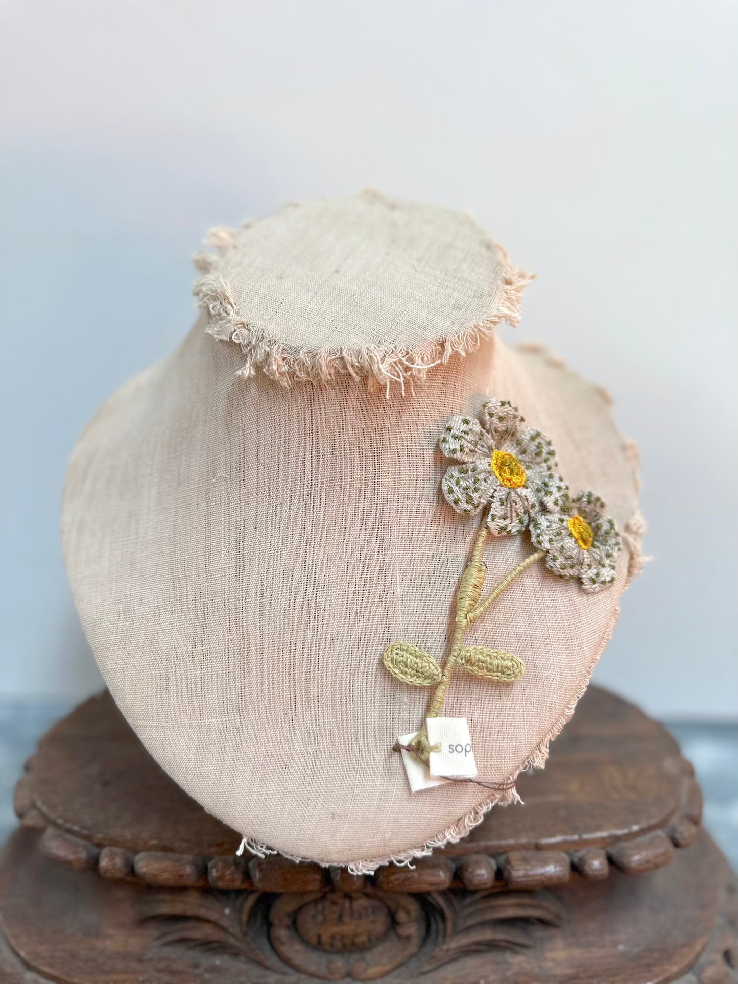 Sophie Digard Crochet Flower Brooch