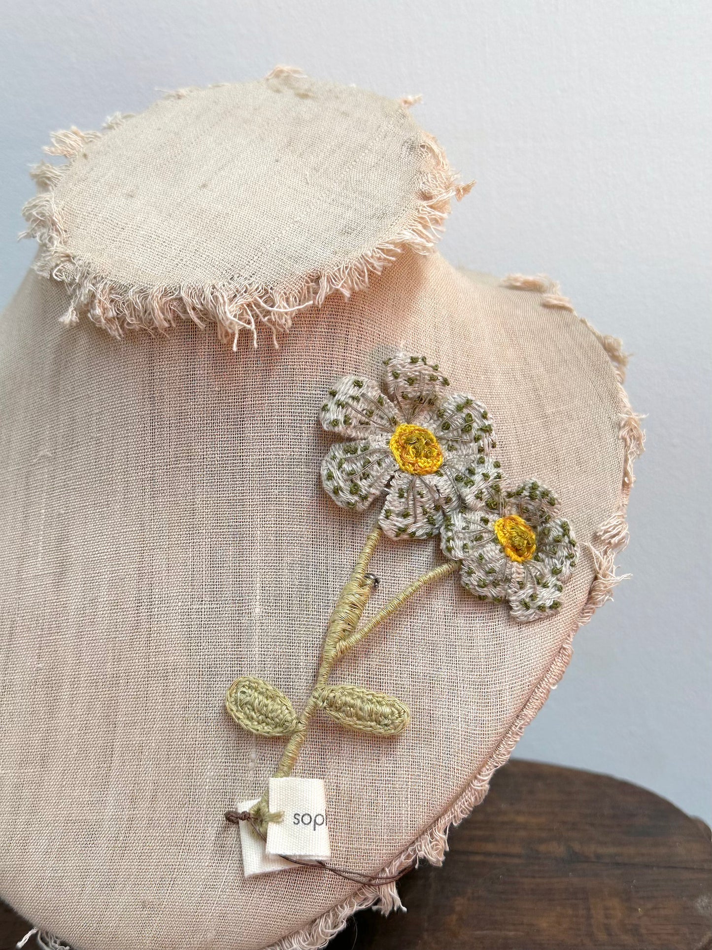 Sophie Digard Crochet Flower Brooch