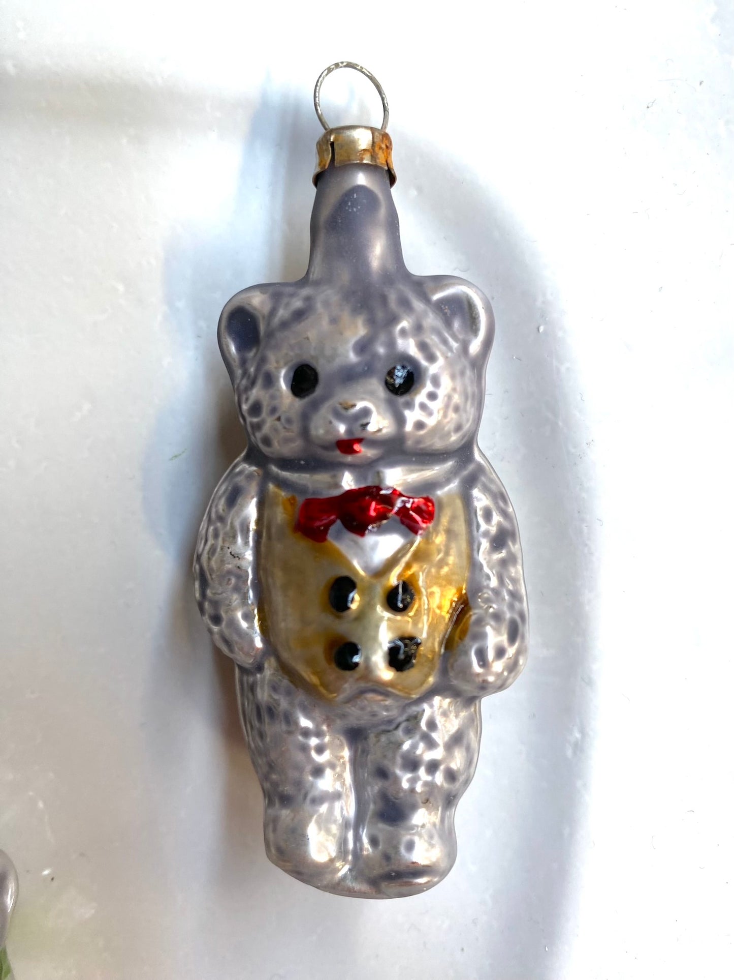 Dog & Bear - Pair of Nostalgic German Christmas Ornaments