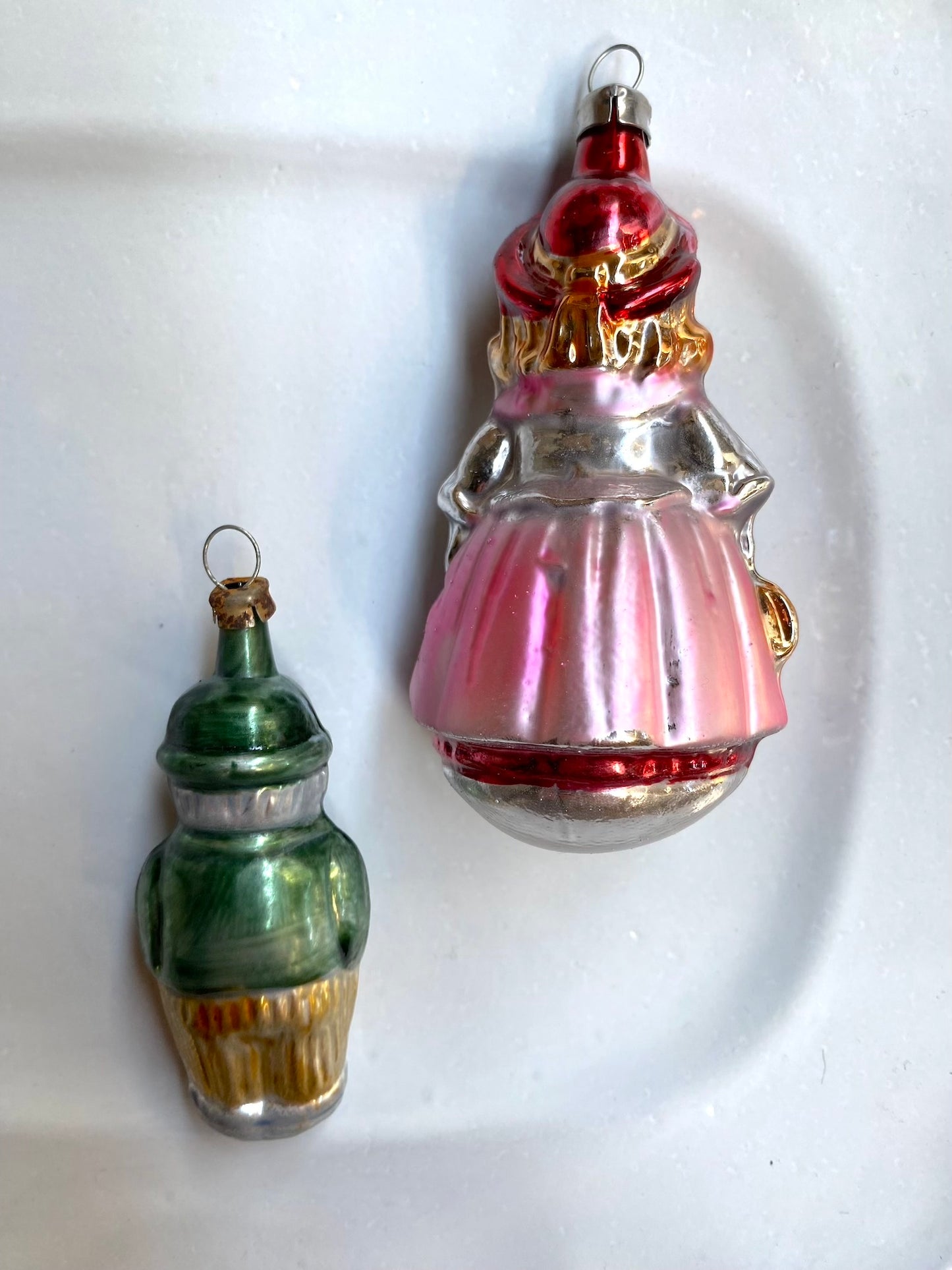 Girl & Boy - Pair of Nostalgic German Christmas Ornaments