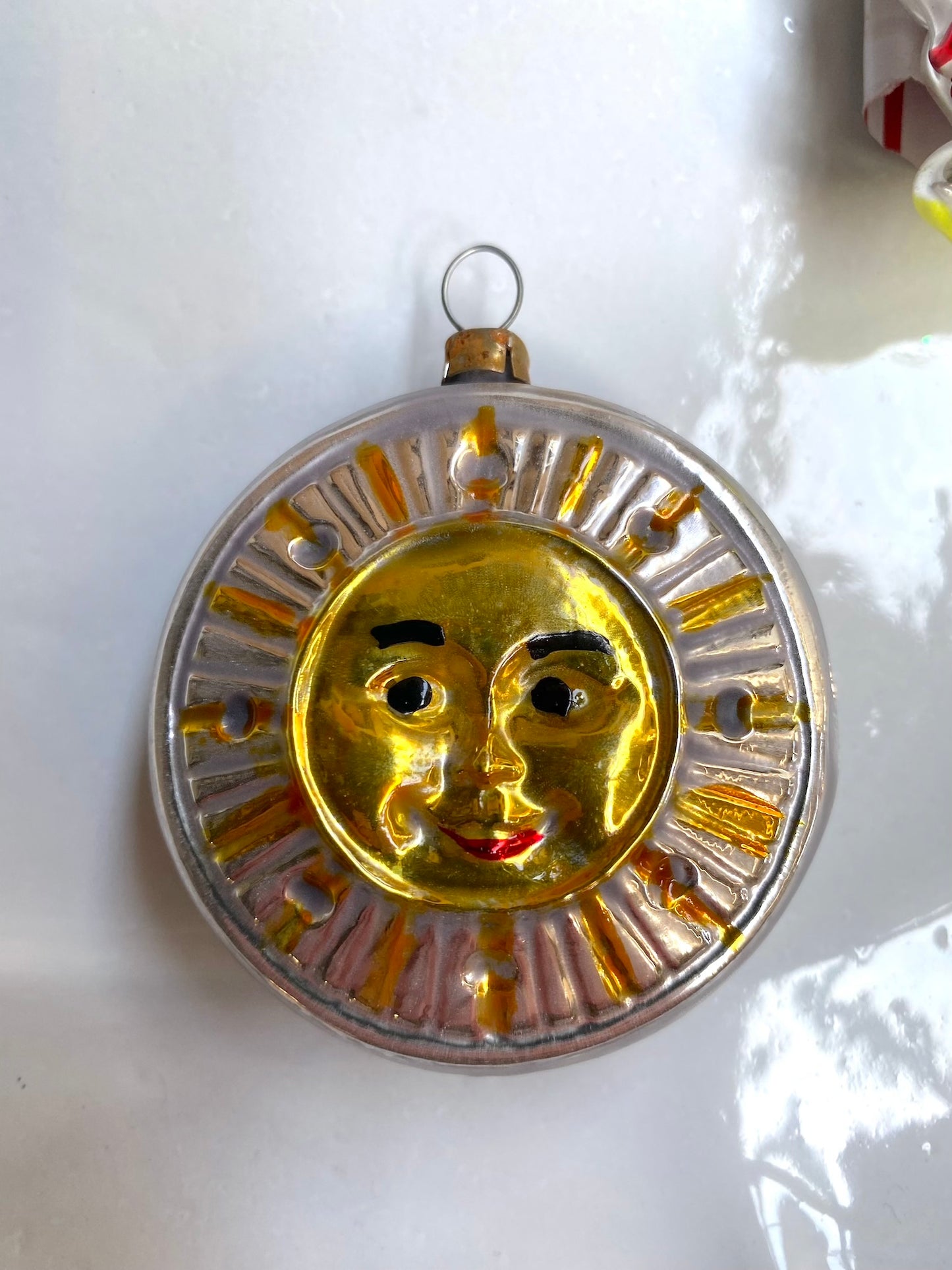 Sun & Moon - Pair of Nostalgic German Christmas Ornaments