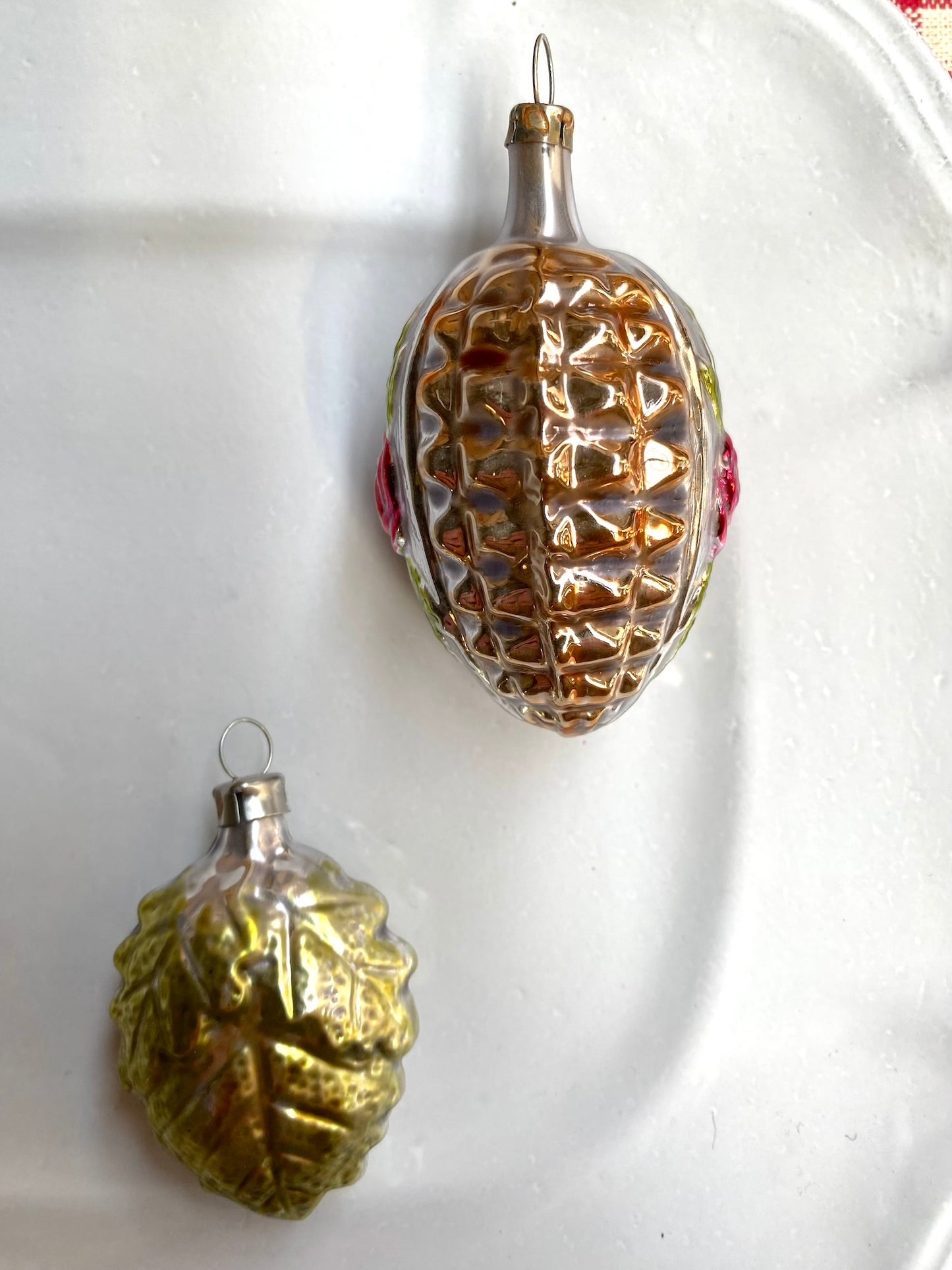 Acorn & Rose - Pair of Nostalgic German Christmas Ornaments