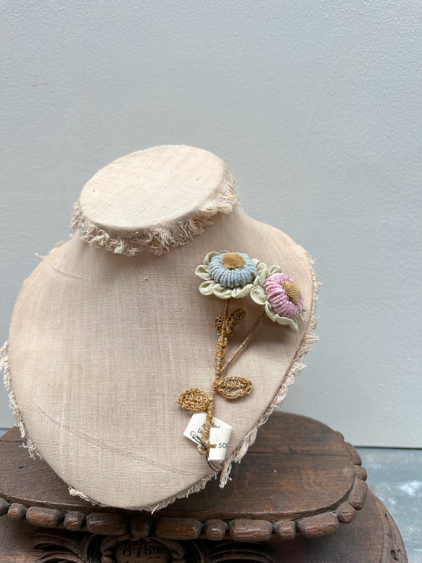 Sophie Digard Pastel Crochet Flower Brooch