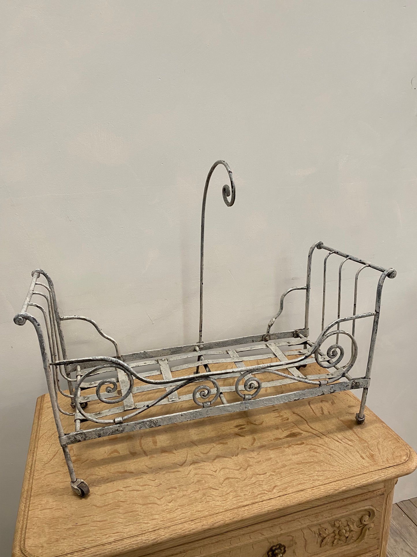 Antique French Metal Dolls Day Bed