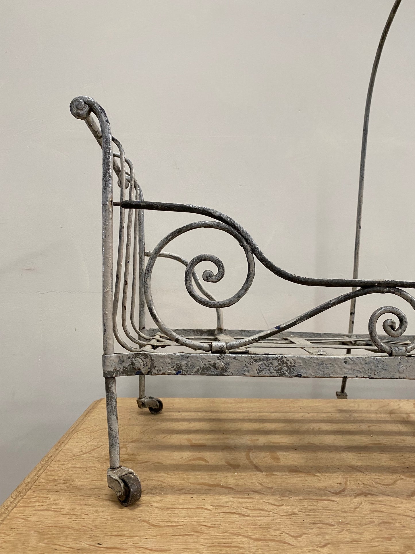 Antique French Metal Dolls Day Bed