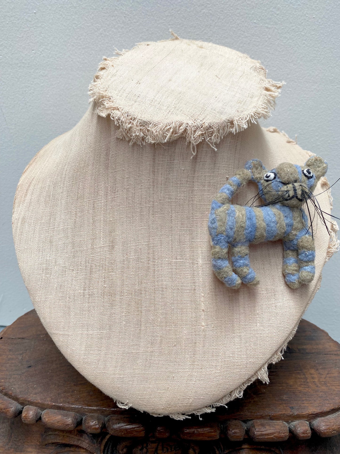 Sophie Digard 'Blue Cat' Felted Brooch