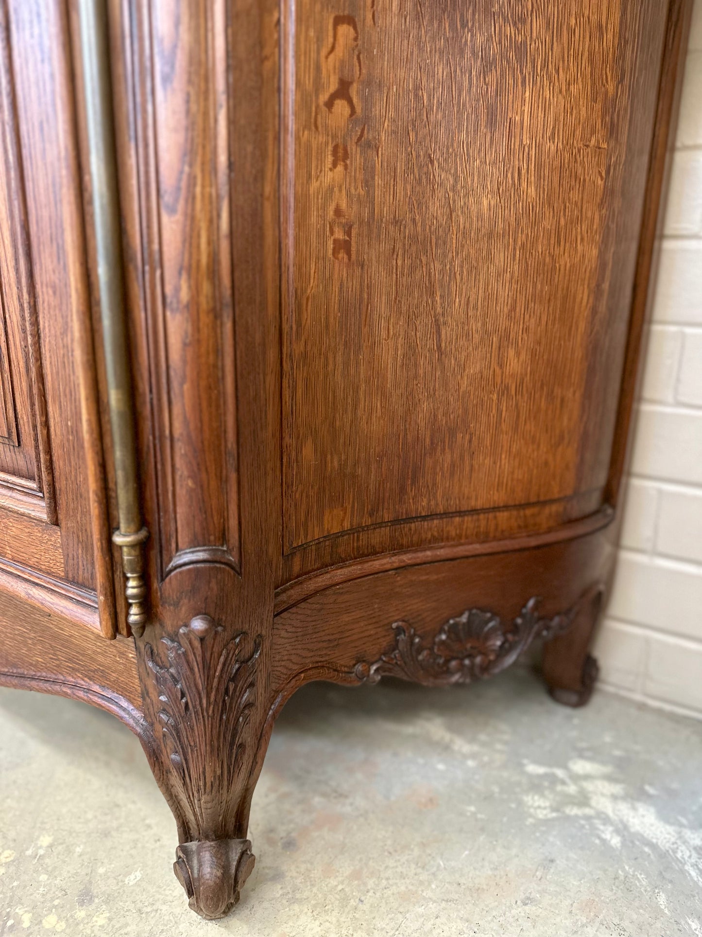 Antique French Oak 3 Door 3 Drawer Sideboard